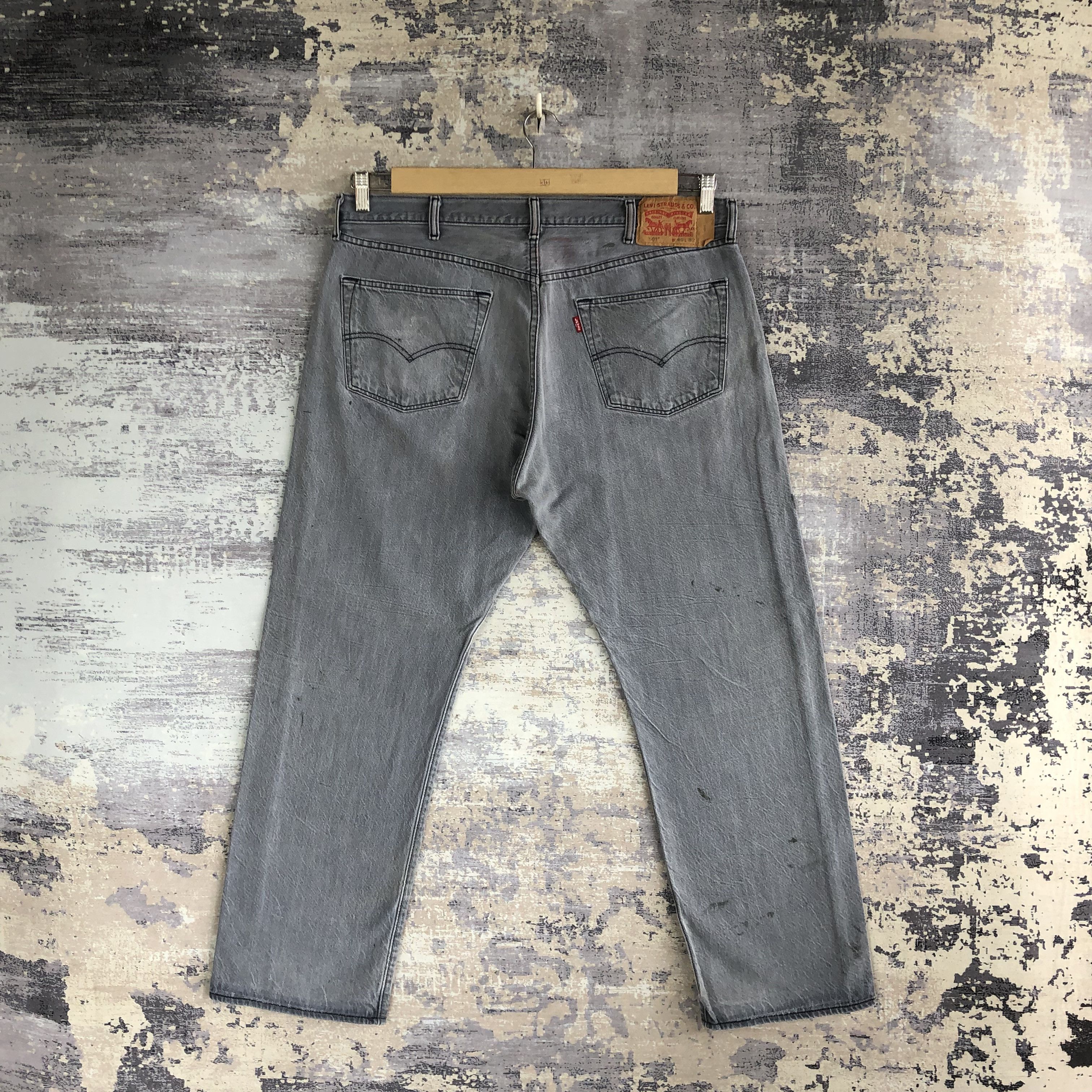 Levi's × Vintage Vintage Levis 501 Faded Black Jeans Levi's Ash Gray Denim Size US 38 / EU 54 - 2 Thumbnail