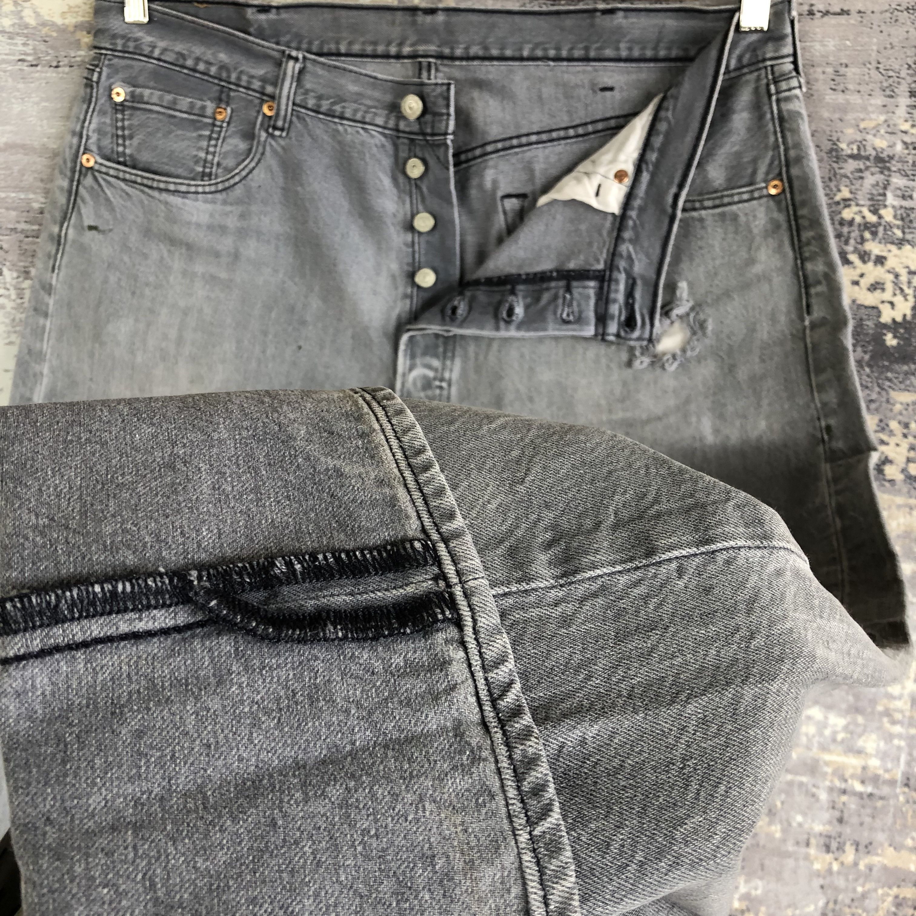 Levi's × Vintage Vintage Levis 501 Faded Black Jeans Levi's Ash Gray Denim Size US 38 / EU 54 - 8 Thumbnail