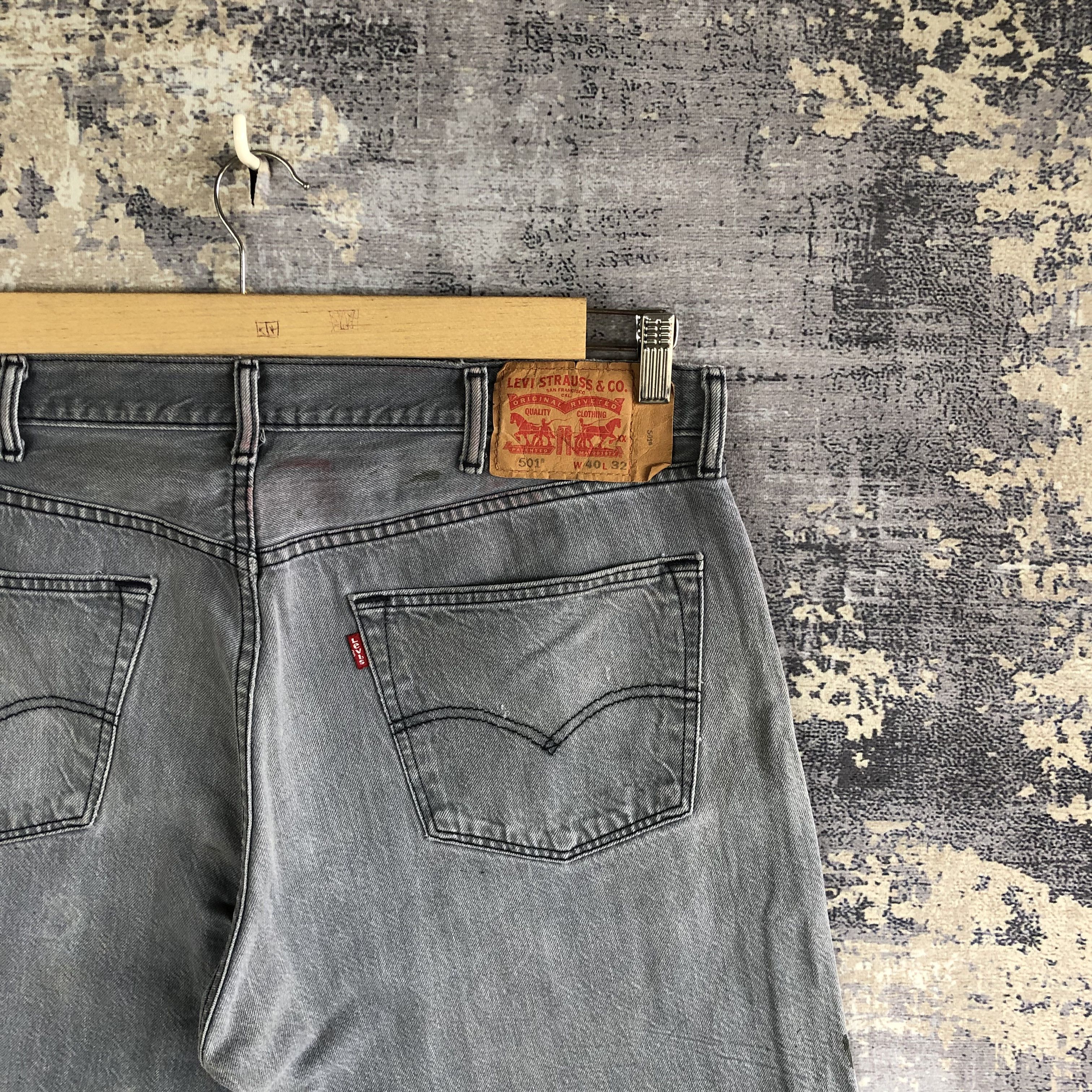 Levi's × Vintage Vintage Levis 501 Faded Black Jeans Levi's Ash Gray Denim Size US 38 / EU 54 - 5 Thumbnail