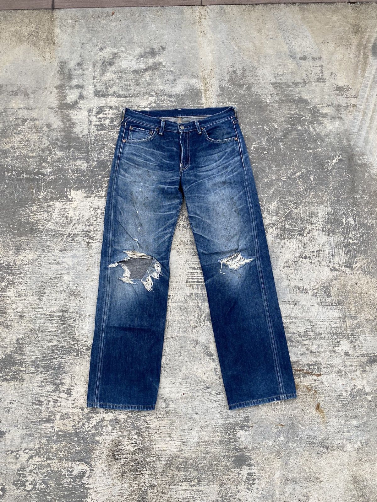 Levi's VINTAGE LEVIS 503 DISTRESSED COWBOY PUNK RODEO RAVE HYSTERIC Size US 31 - 1 Thumbnail