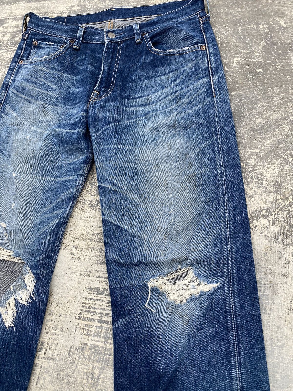 Levi's VINTAGE LEVIS 503 DISTRESSED COWBOY PUNK RODEO RAVE HYSTERIC Size US 31 - 11 Thumbnail