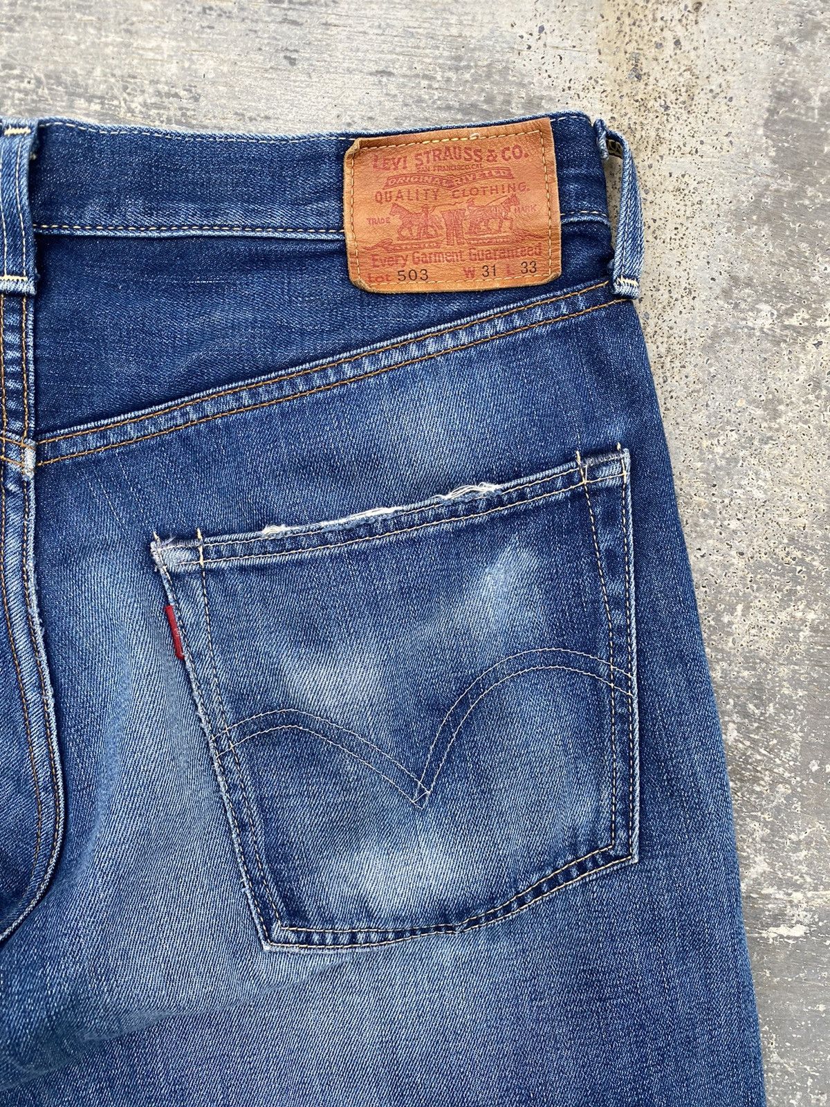 Levi's VINTAGE LEVIS 503 DISTRESSED COWBOY PUNK RODEO RAVE HYSTERIC Size US 31 - 8 Thumbnail