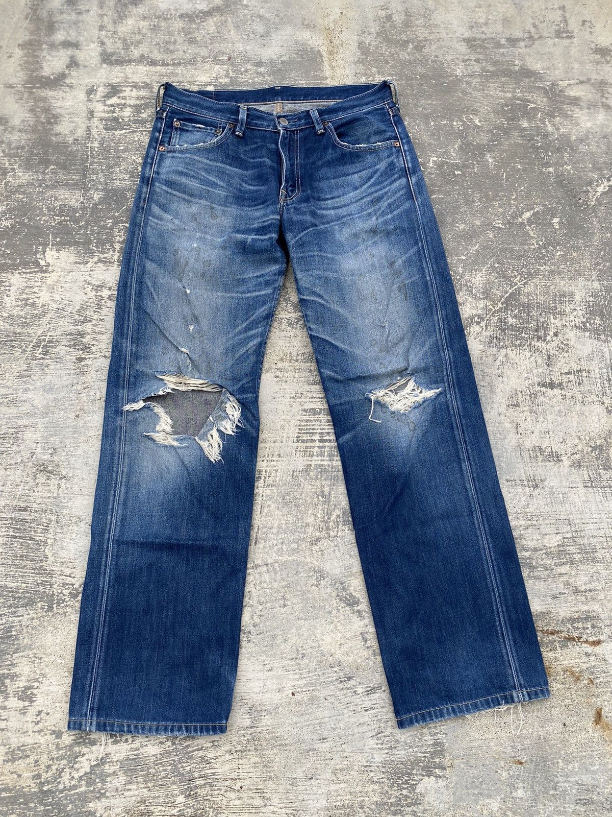 Levi's VINTAGE LEVIS 503 DISTRESSED COWBOY PUNK RODEO RAVE HYSTERIC Size US 31 - 2 Thumbnail