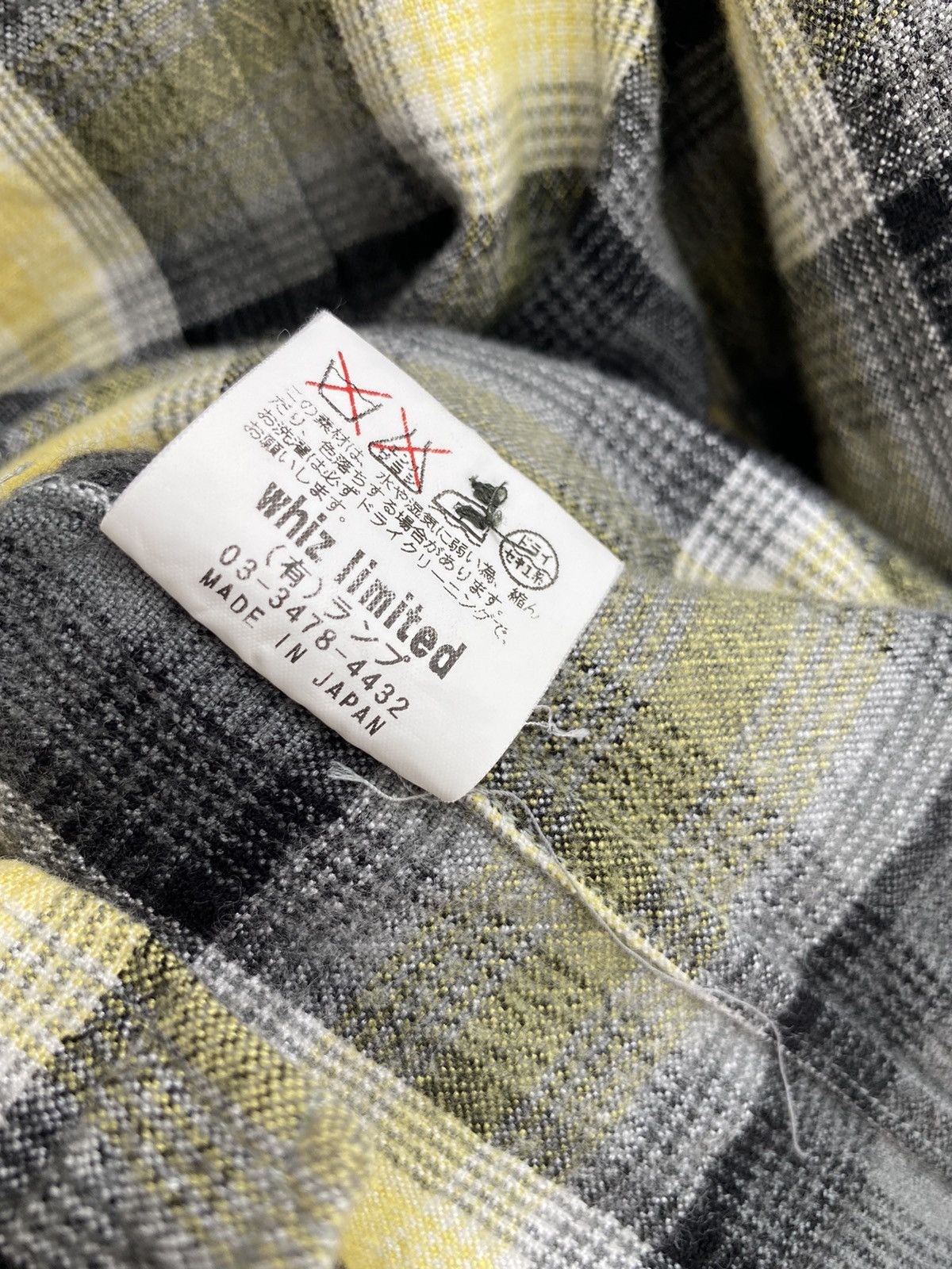 WHIZ LIMITED 2005AW WHIZ LIMITED JAPAN SHADOW PLAID PUNK GRUNGE WESTERN Size US L / EU 52-54 / 3 - 5 Thumbnail