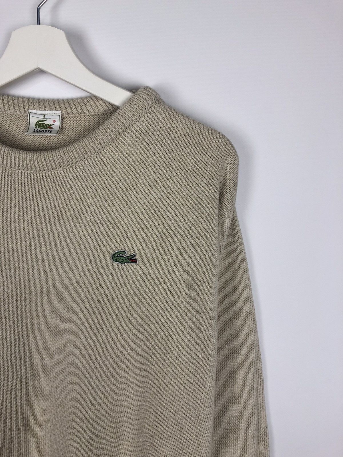 Lacoste Vintage Lacoste Beige Sweater Pullover Jumper Logo size M Size US M / EU 48-50 / 2 - 2 Thumbnail