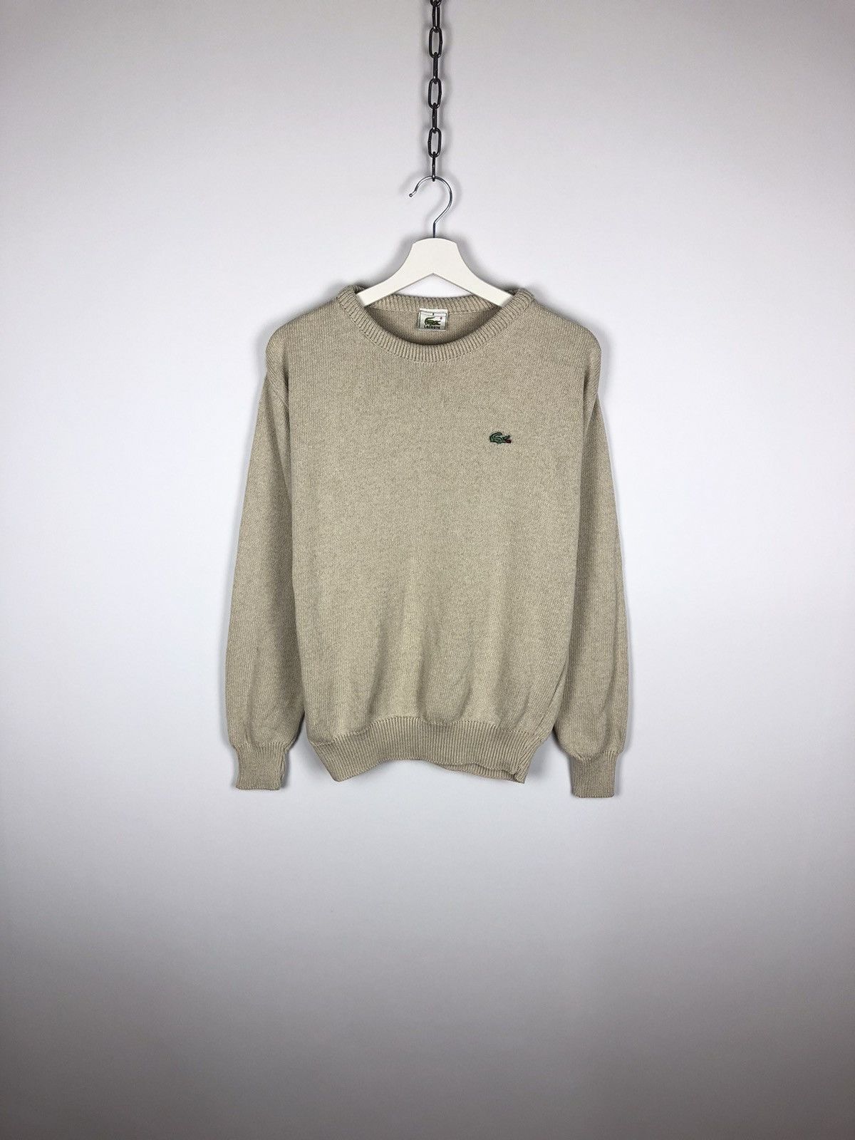 Lacoste Vintage Lacoste Beige Sweater Pullover Jumper Logo size M Size US M / EU 48-50 / 2 - 1 Thumbnail