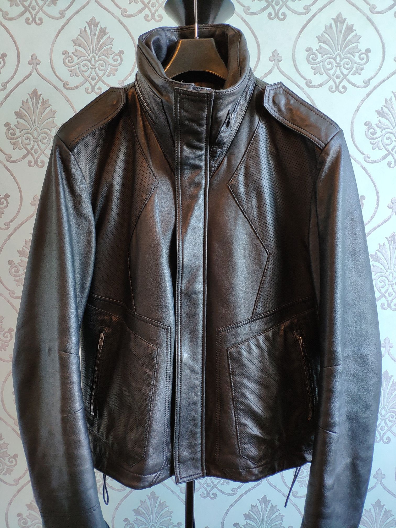 Juun.J AW14 Black leather jacket.Like Undercover or Givenchy Size US M / EU 48-50 / 2 - 5 Thumbnail