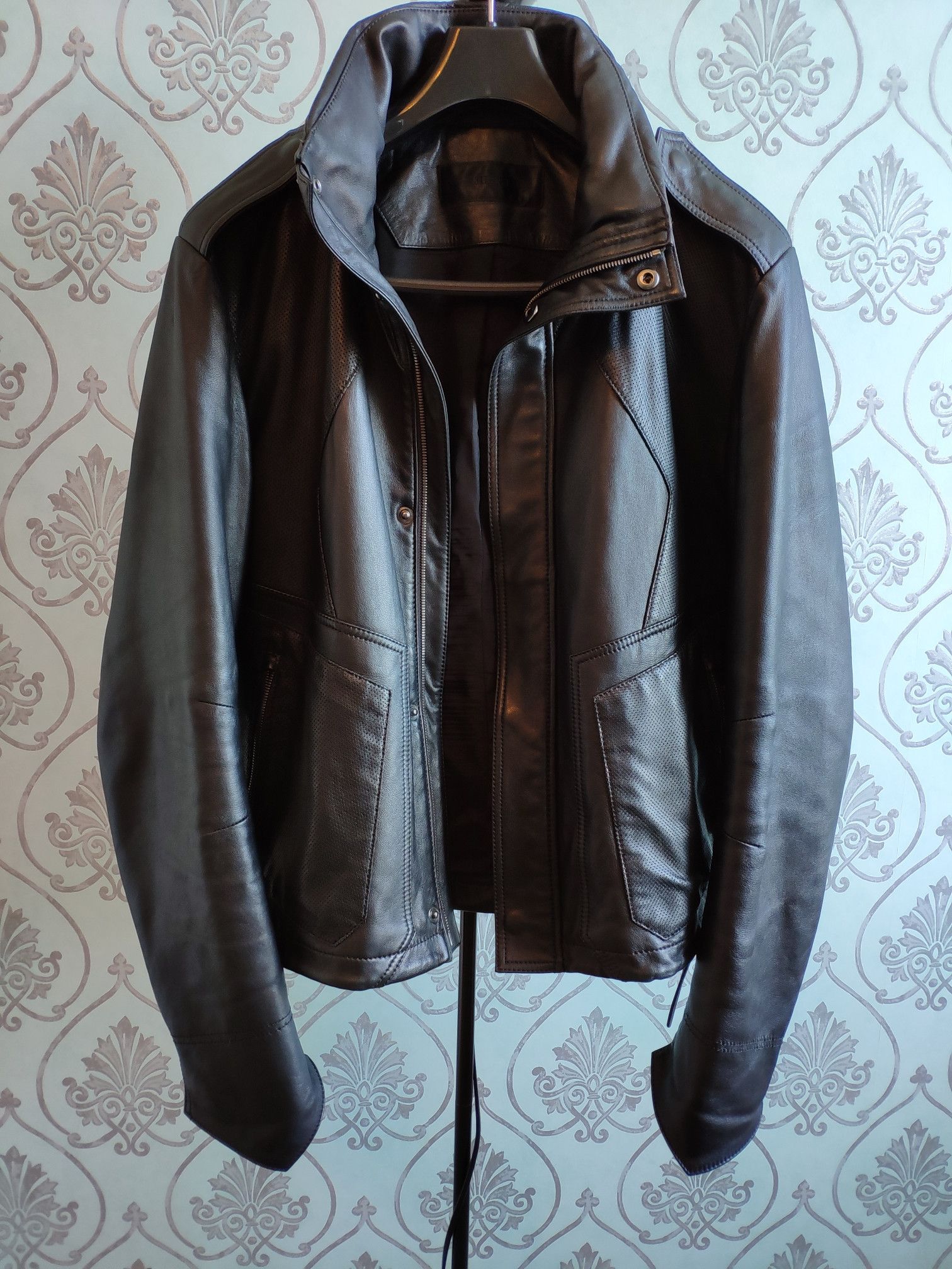 Juun.J AW14 Black leather jacket.Like Undercover or Givenchy Size US M / EU 48-50 / 2 - 4 Thumbnail