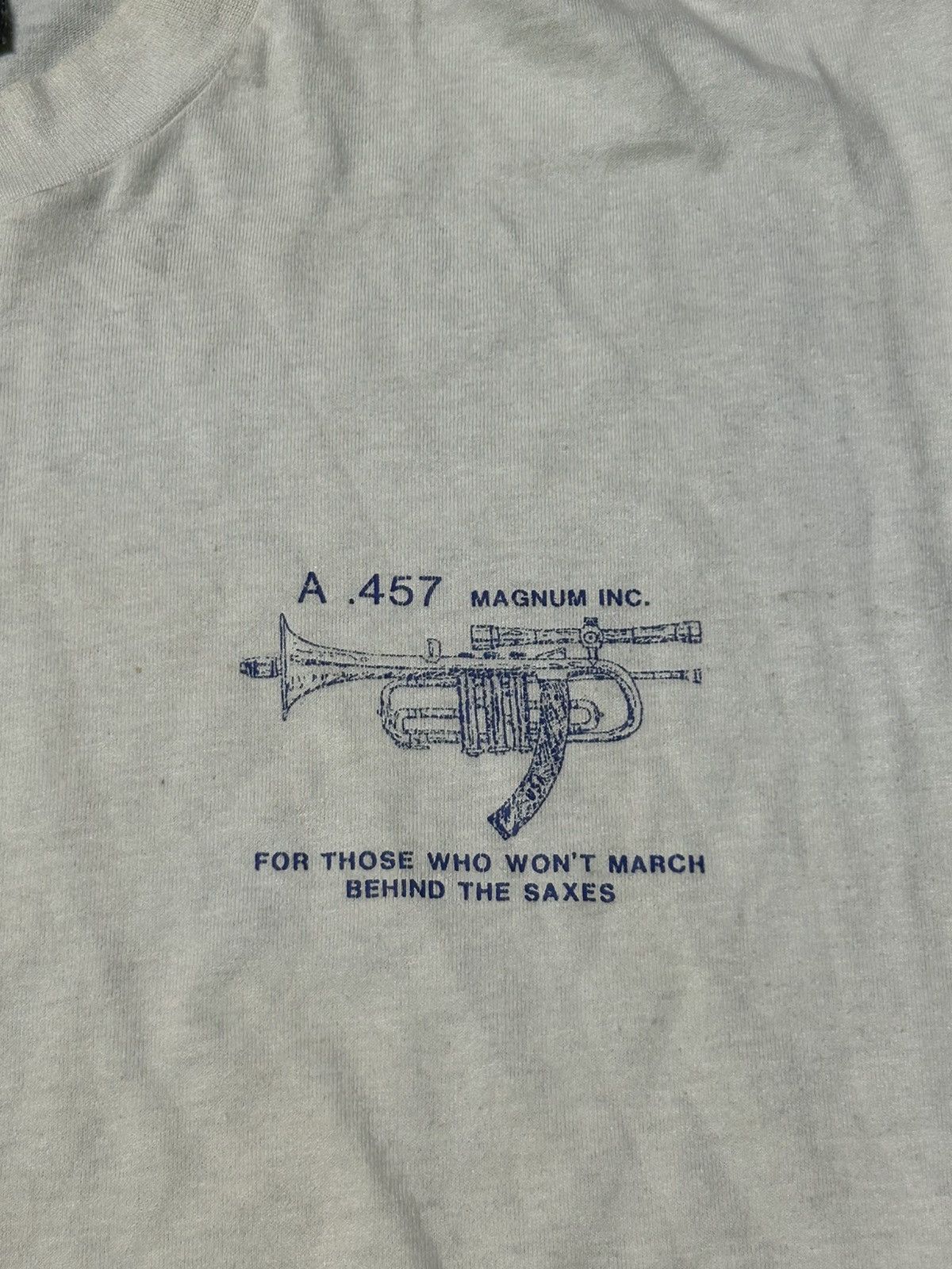 Marching band gun T-shirt 80s