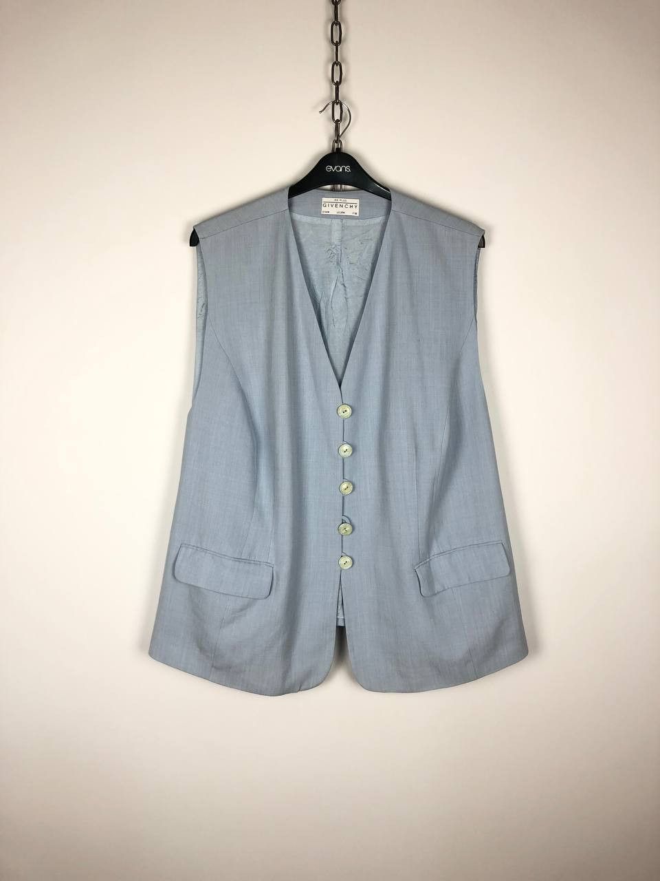 Givenchy Vintage Givenchy Paris EN PLUS Vest Jacket Blue D54W F58 Size US L / EU 52-54 / 3 - 1 Thumbnail