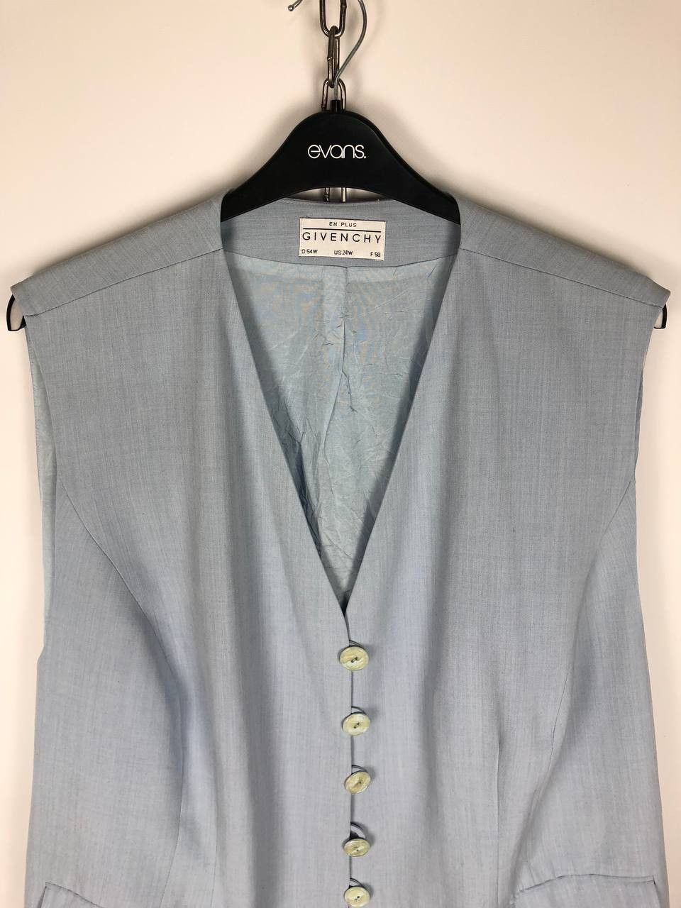 Givenchy Vintage Givenchy Paris EN PLUS Vest Jacket Blue D54W F58 Size US L / EU 52-54 / 3 - 2 Thumbnail