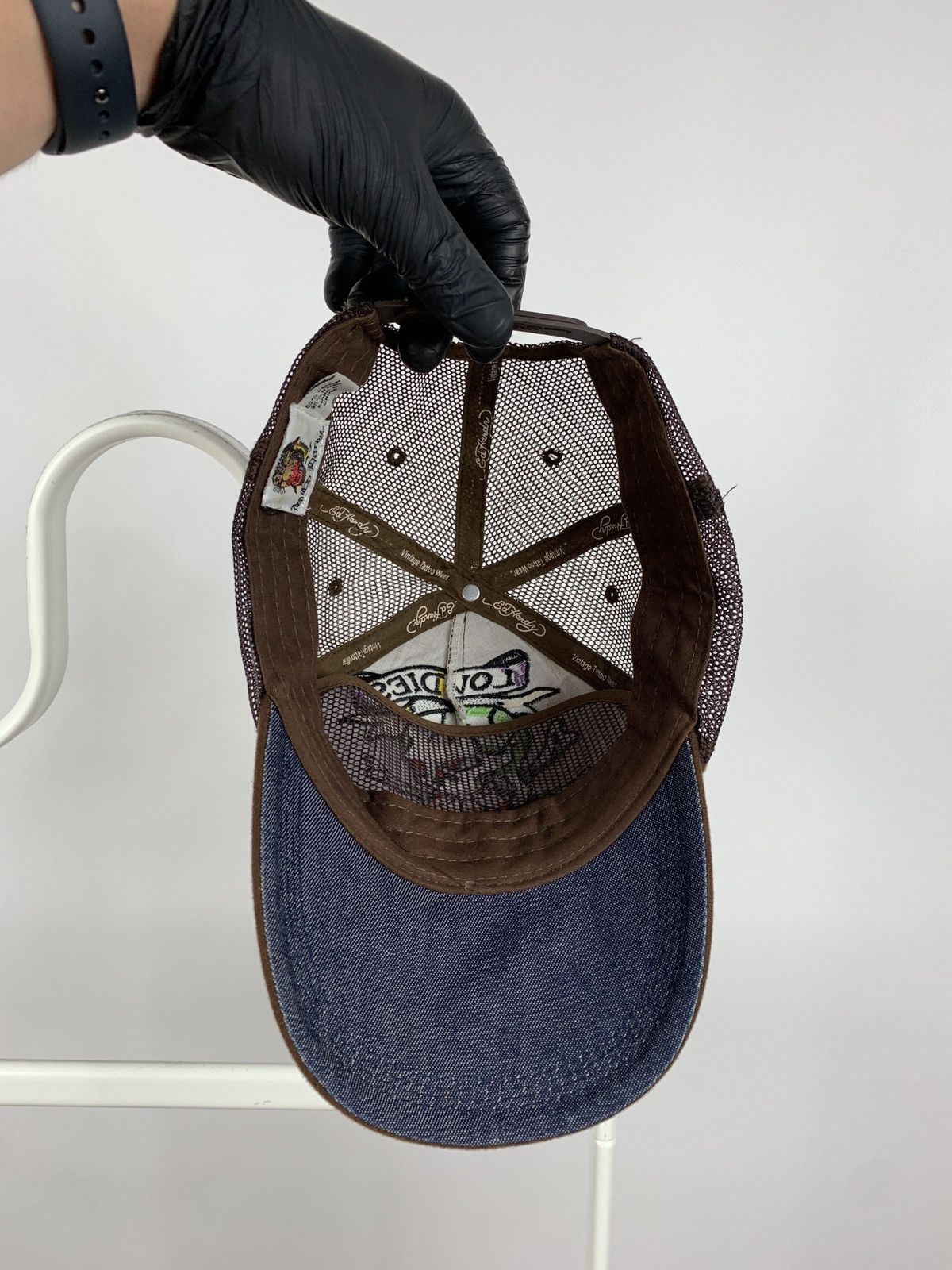 Christian Audigier Vintage Ed Hardy By Christian Audigier Rhinestones Brown Cap Size ONE SIZE - 10 Thumbnail