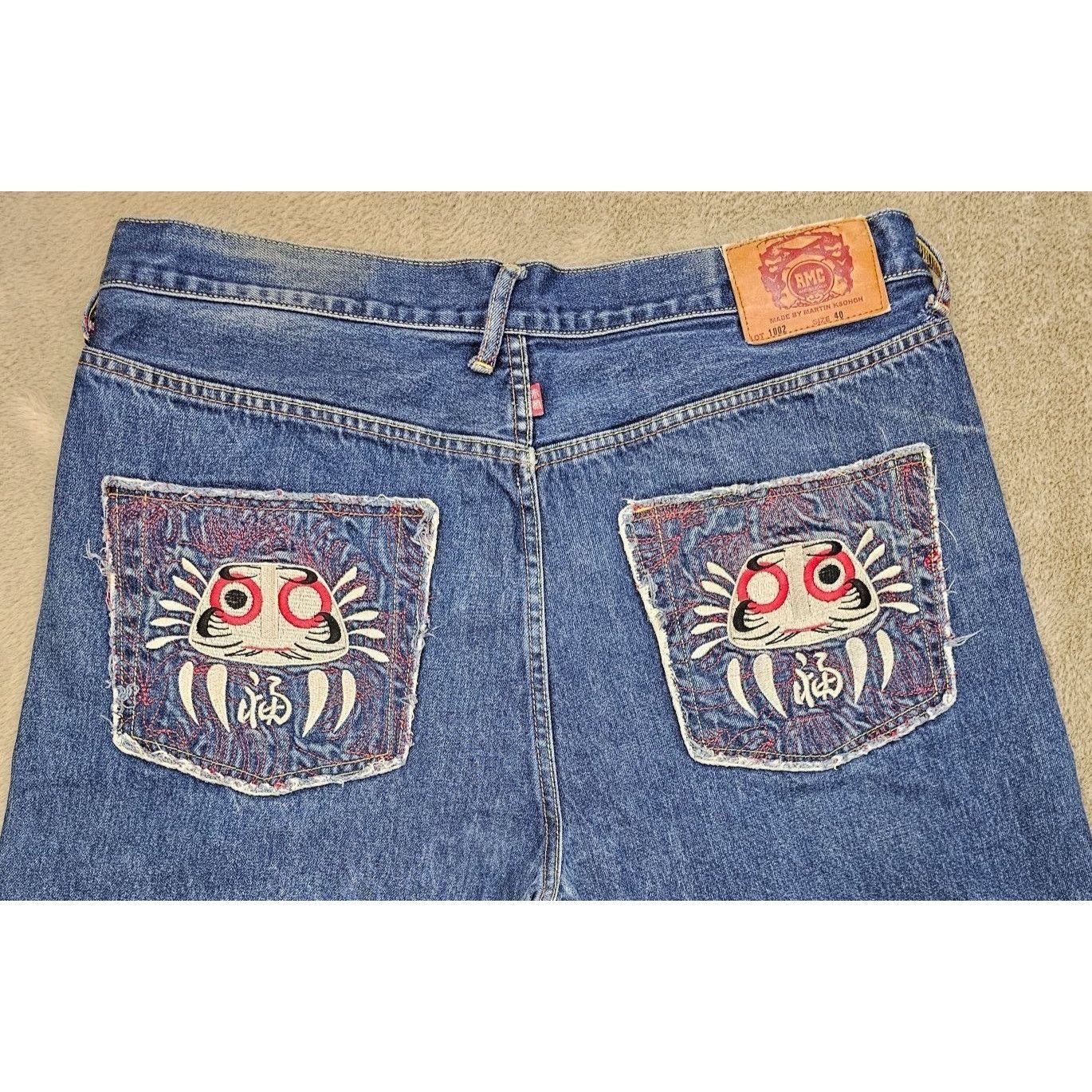 JNCO × RMC Jeans × Vintage Y2K RMC Kirai Embroidered Baggy Jnco Jeans by Martin Size US 40 / EU 56 - 3 Thumbnail