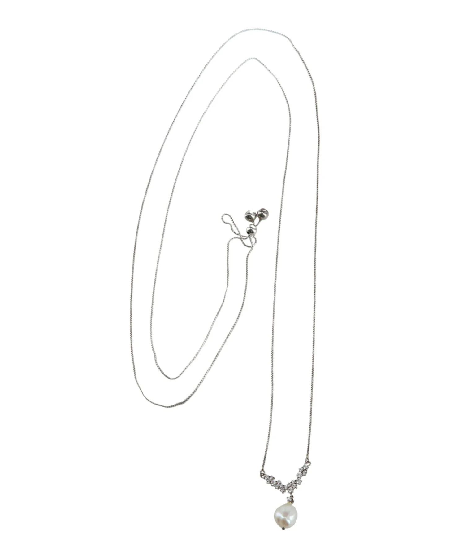 Bottega Veneta BOTTEGA VENETA pearl drop 925 Sterling silver necklace q Size ONE SIZE - 2 Thumbnail