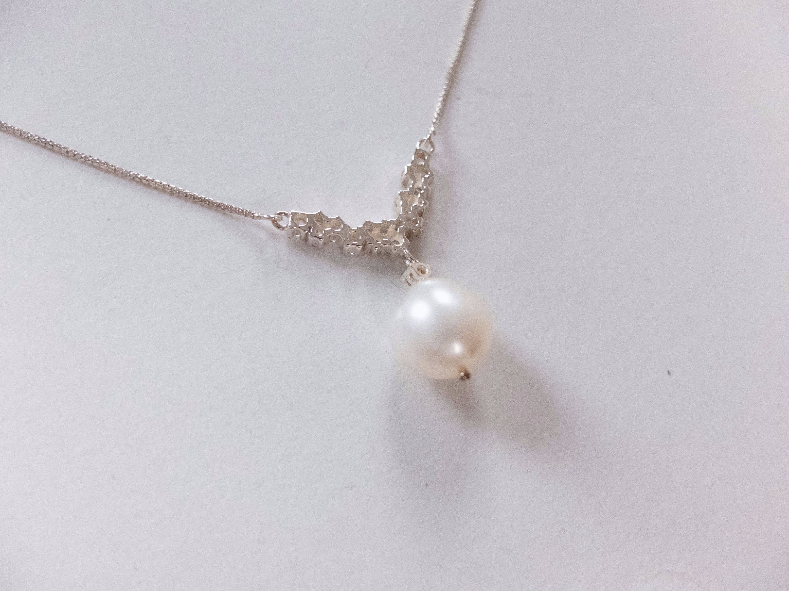 Bottega Veneta BOTTEGA VENETA pearl drop 925 Sterling silver necklace q Size ONE SIZE - 1 Thumbnail