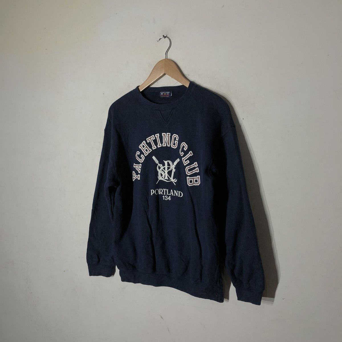 Japanese Brand VINTAGE 80's YACHTING CLUB PORTLAND 134 BIG LOGO Size US S / EU 44-46 / 1 - 2 Thumbnail