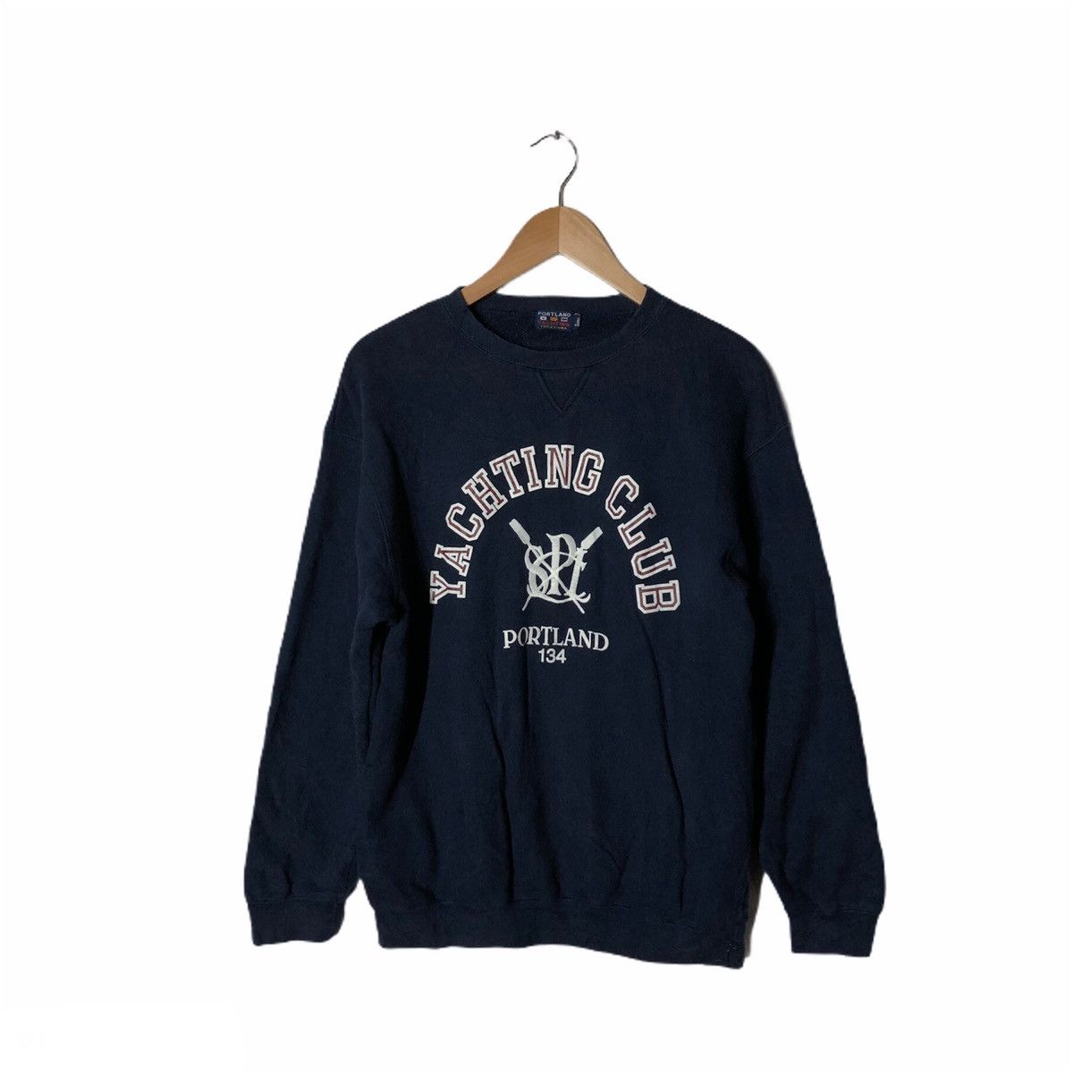 Japanese Brand VINTAGE 80's YACHTING CLUB PORTLAND 134 BIG LOGO Size US S / EU 44-46 / 1 - 1 Thumbnail