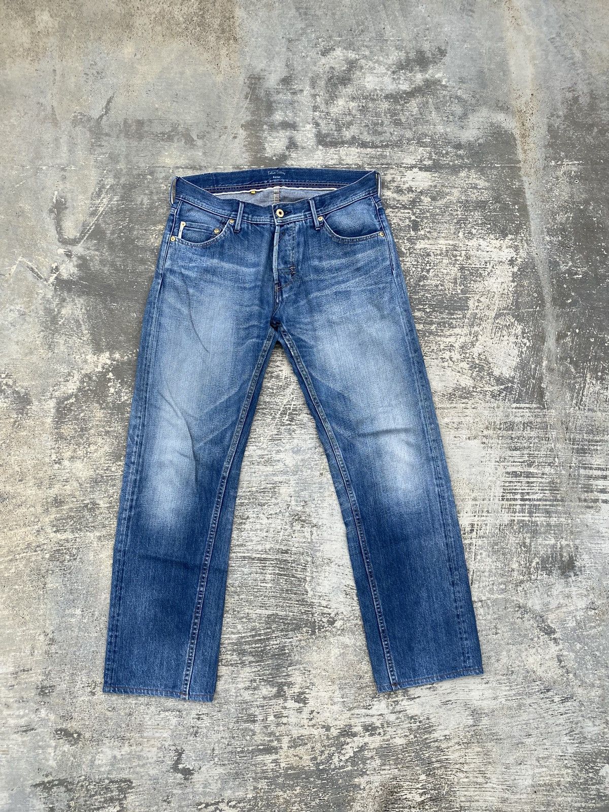 image of Vintage Deluxe Japan Half Selvedge Washed Rocker Punk Grunge in Denim, Men's (Size 31)