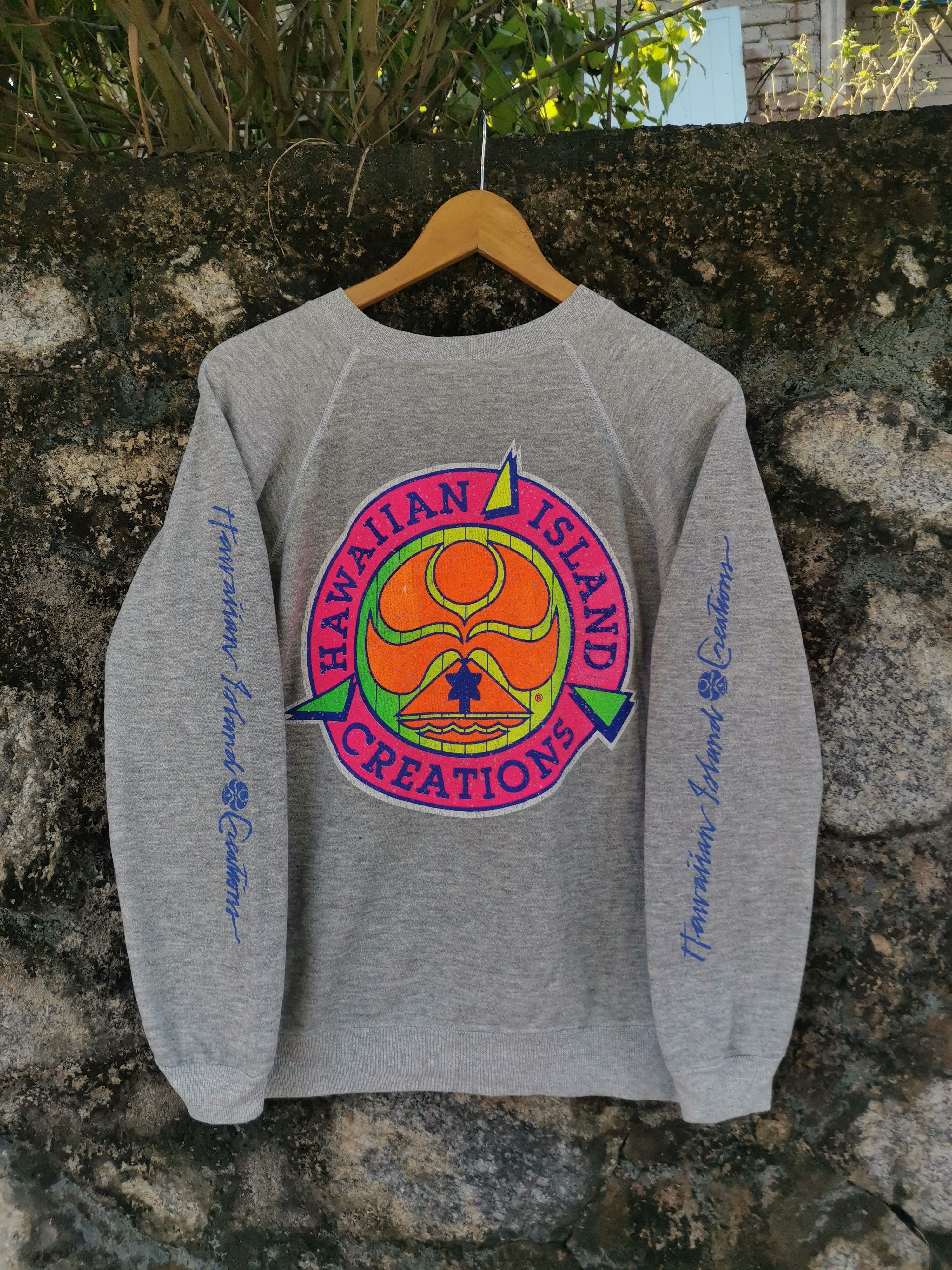 Hanes Vintage 80s Hawaiian Crewneck Sweatshirt Size US M / EU 48-50 / 2 - 1 Thumbnail