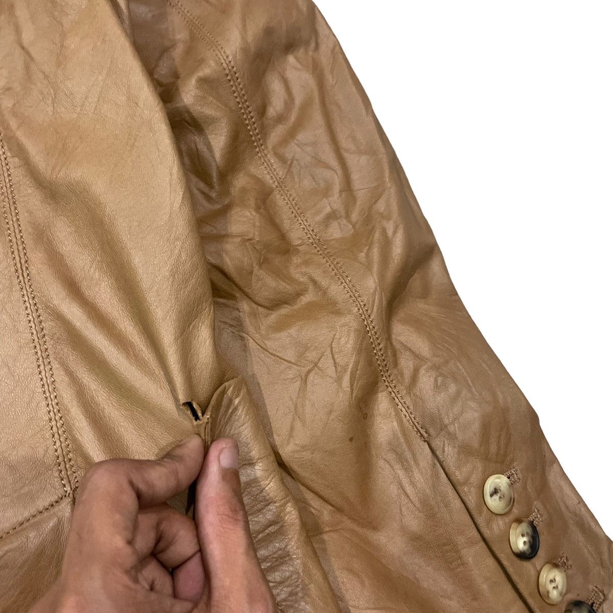 ジャケット・アウター MANUFACTURE SERAPHIN FRANCE AGNEAU LAMB Vintage Seraphin France Agneau Lamb Leather Jacket