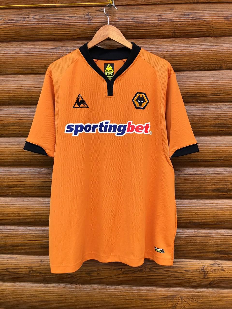 Vintage WOLVERHAMPTON WANDERERS Le Coq Sportif Home Football Jersey Size US XL / EU 56 / 4 - 1 Thumbnail