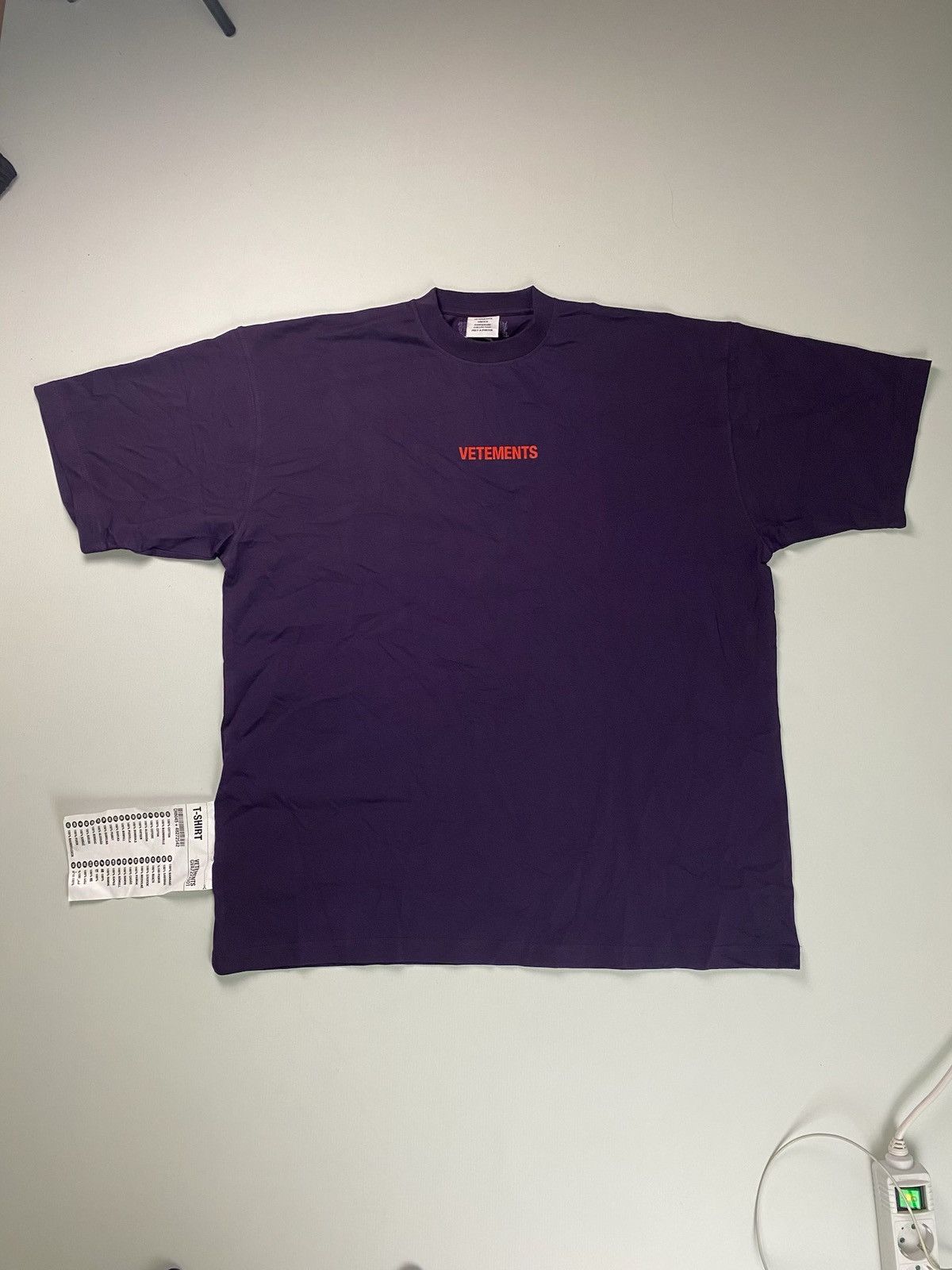 image of Vetements Purple Logo Tshirt, Men's (Size XS)