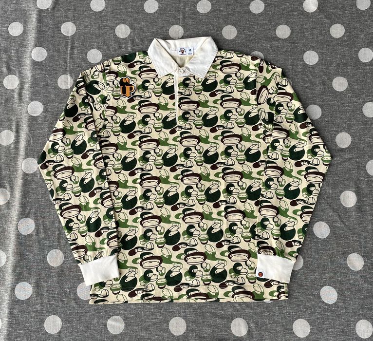 Bape long hot sale sleeve polo