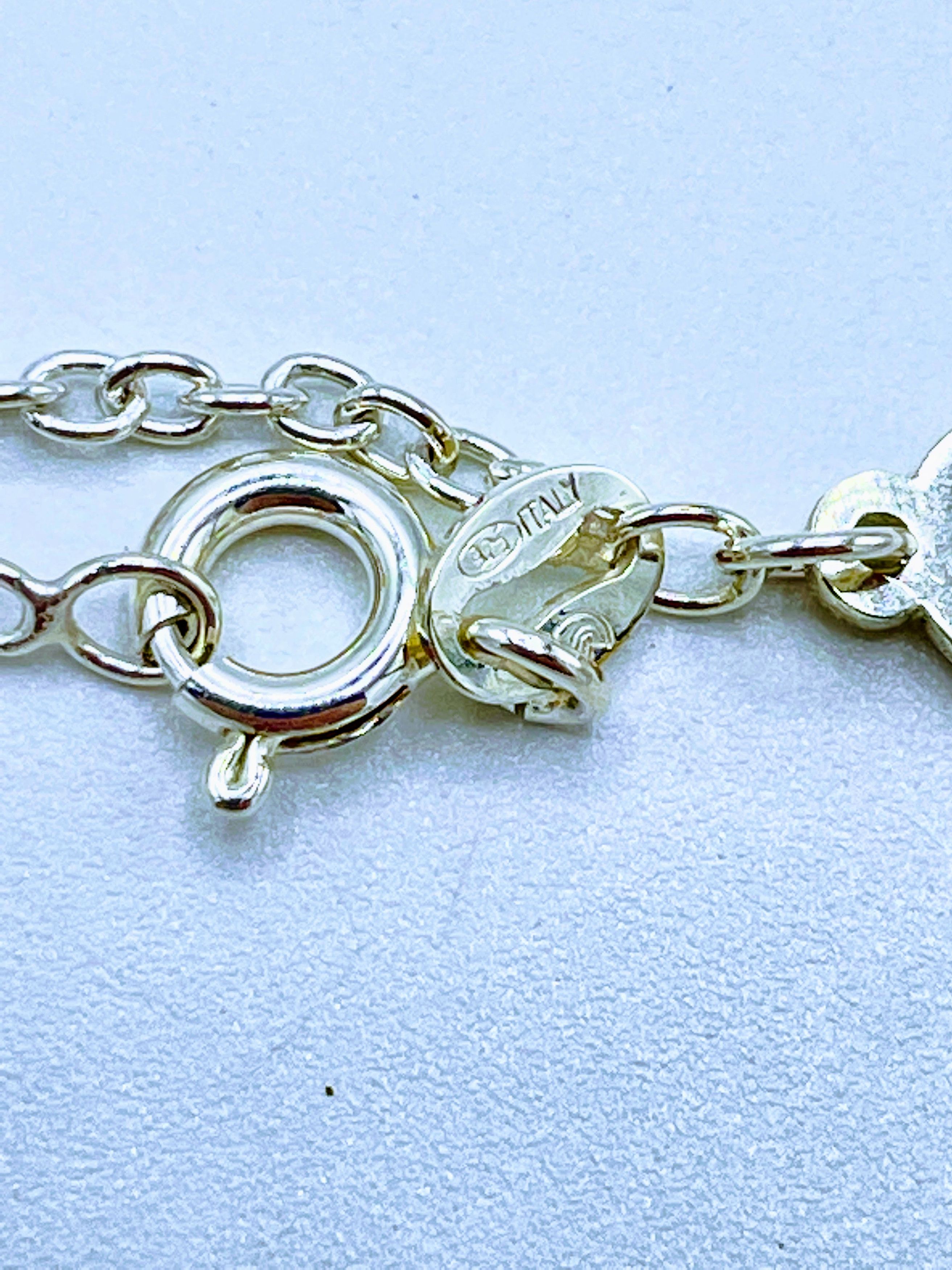 Online Ceramics .925 Sterling Silver Apple Worm Hearted Pendant Necklace Size ONE SIZE - 4 Thumbnail