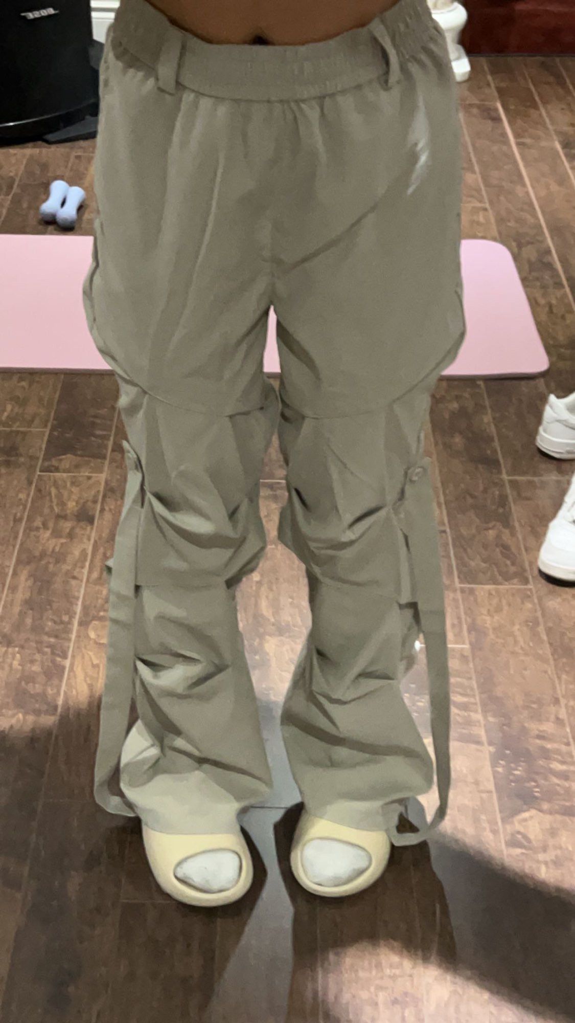 Pleated Overalls Pants