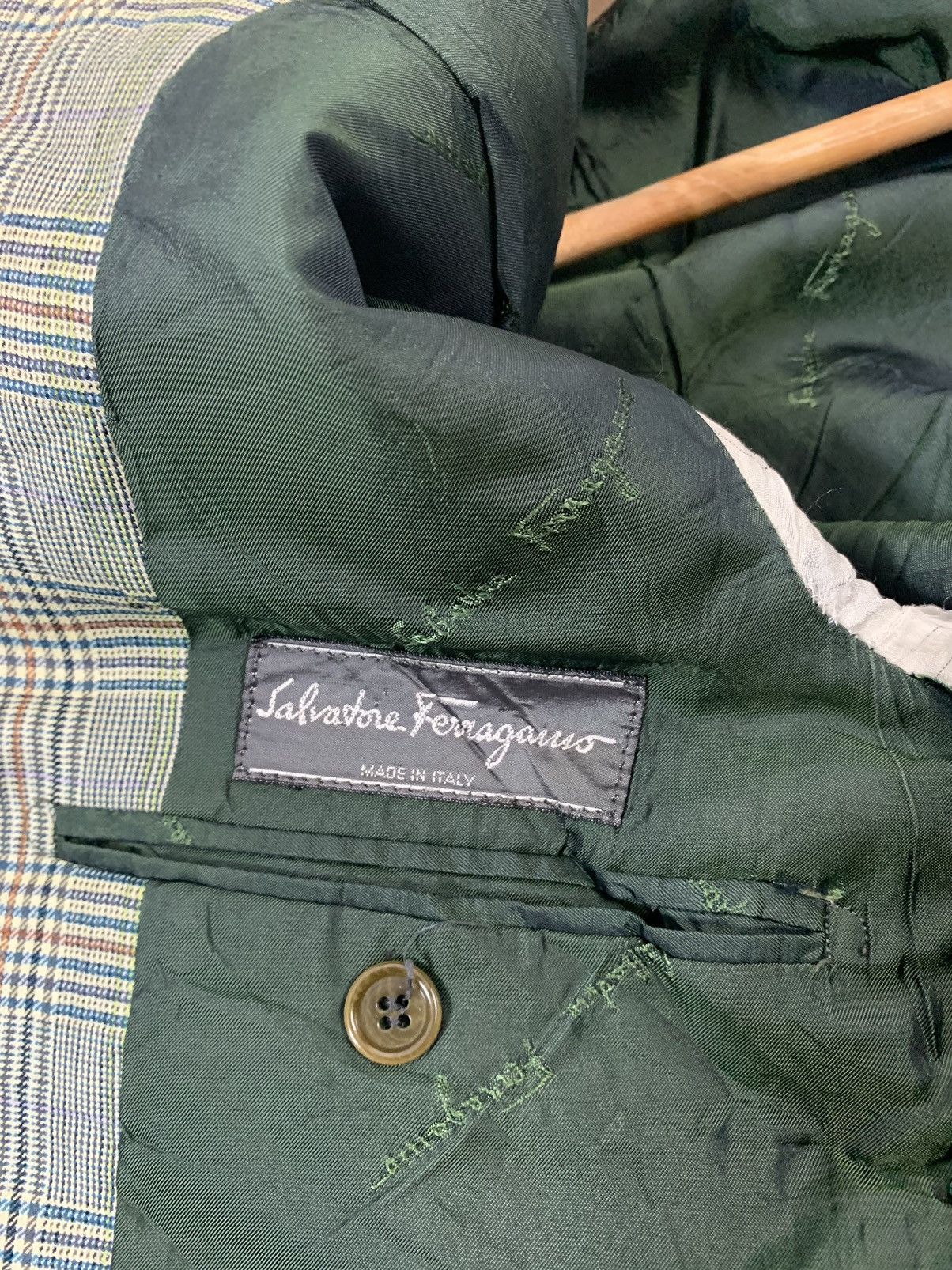 Salvatore Ferragamo Salvatore Ferragamo Checkered Blazer Jacket Size 46R - 5 Thumbnail