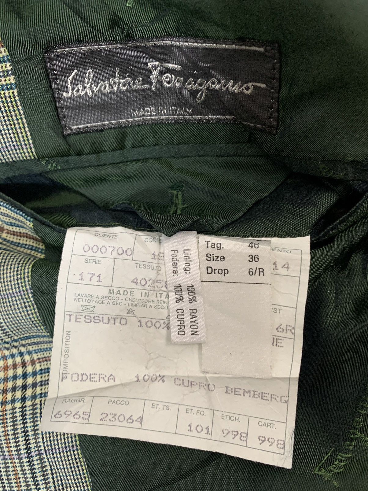 Salvatore Ferragamo Salvatore Ferragamo Checkered Blazer Jacket Size 46R - 7 Thumbnail