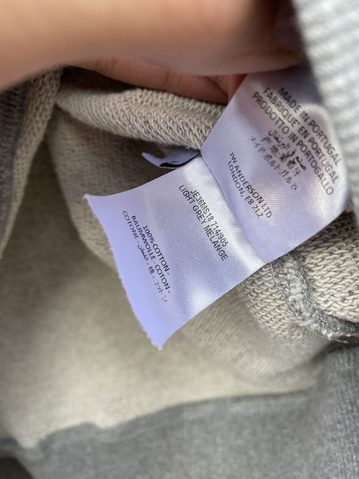 JW Anderson JW Anderson mens gray sweatshirt size M/L Size US M / EU 48-50 / 2 - 6 Thumbnail