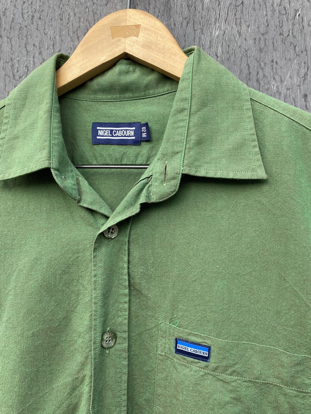 Nigel Cabourn Nigel Cabourn green shimmer military cotton shirt size M/L Size US L / EU 52-54 / 3 - 3 Thumbnail