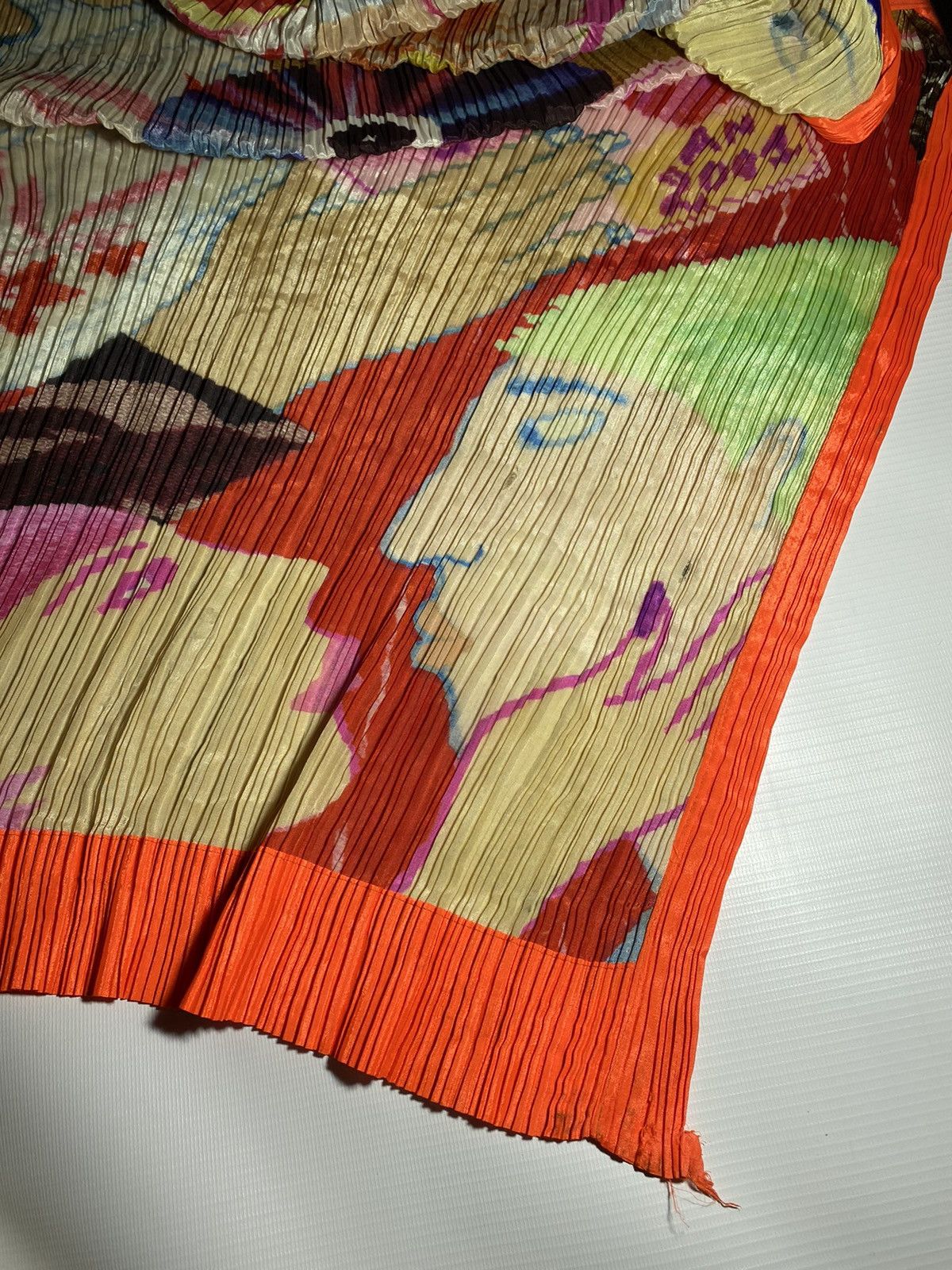 Issey Miyake × Vintage Pleats Please Issey Miyake scarf Rare Vintage Japan Size ONE SIZE - 6 Thumbnail