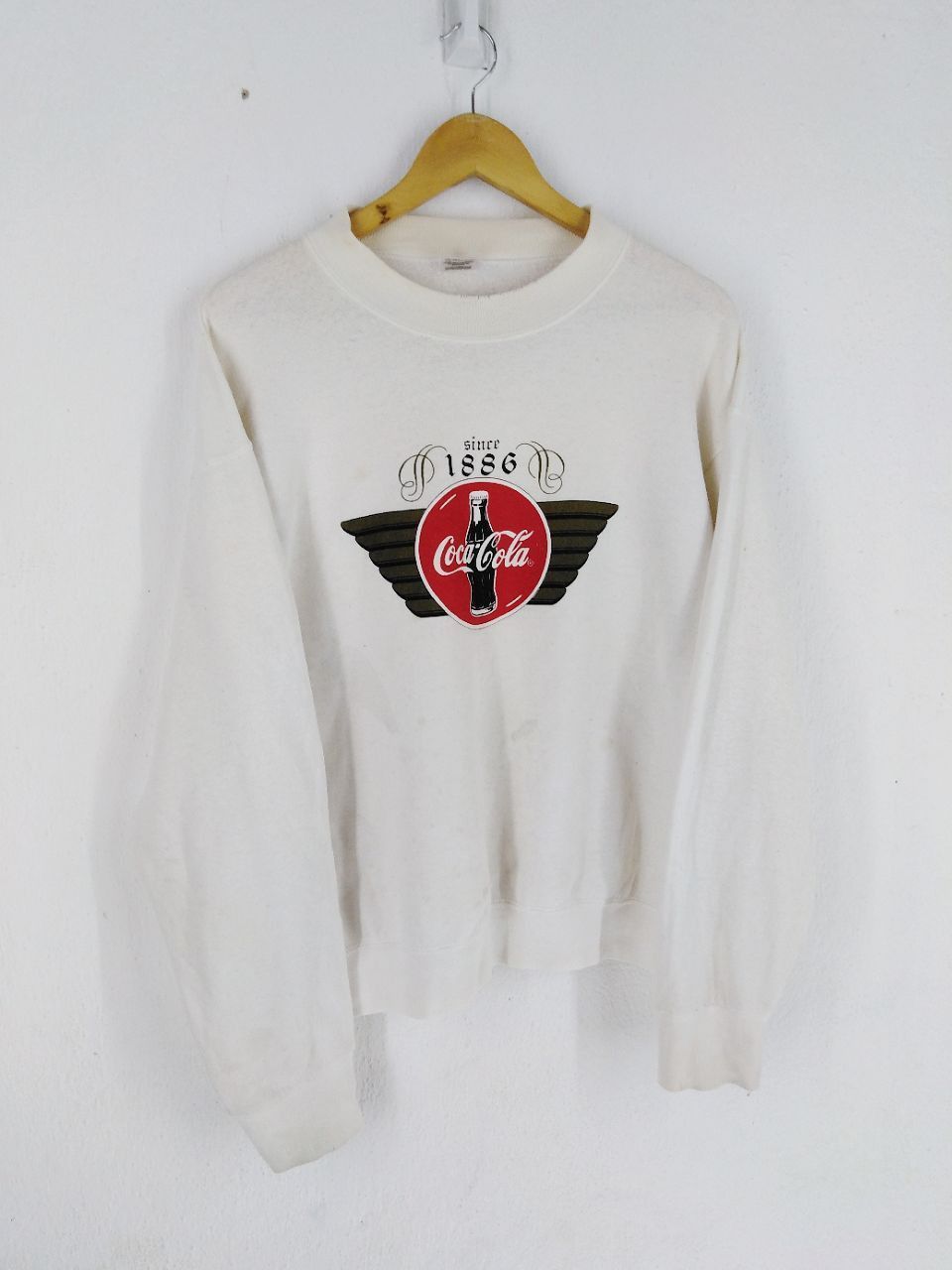 Coca Cola × Fruit Of The Loom × Vintage VINTAGE COCA-COLA SWEATSHIRT Size US L / EU 52-54 / 3 - 1 Thumbnail