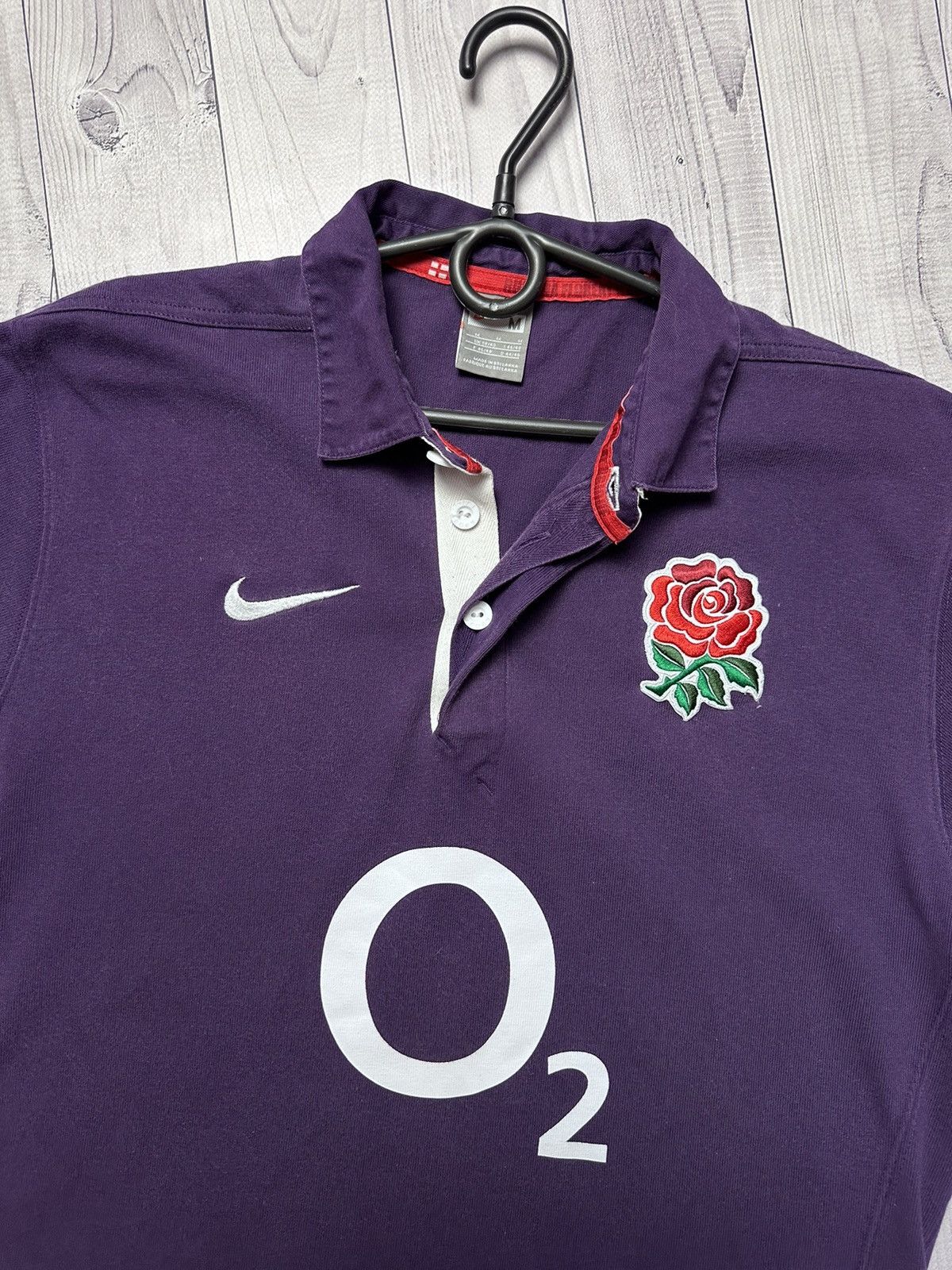 Nike × Vintage Vintage Nike rugby jersey England purple rare size M Size US M / EU 48-50 / 2 - 2 Thumbnail