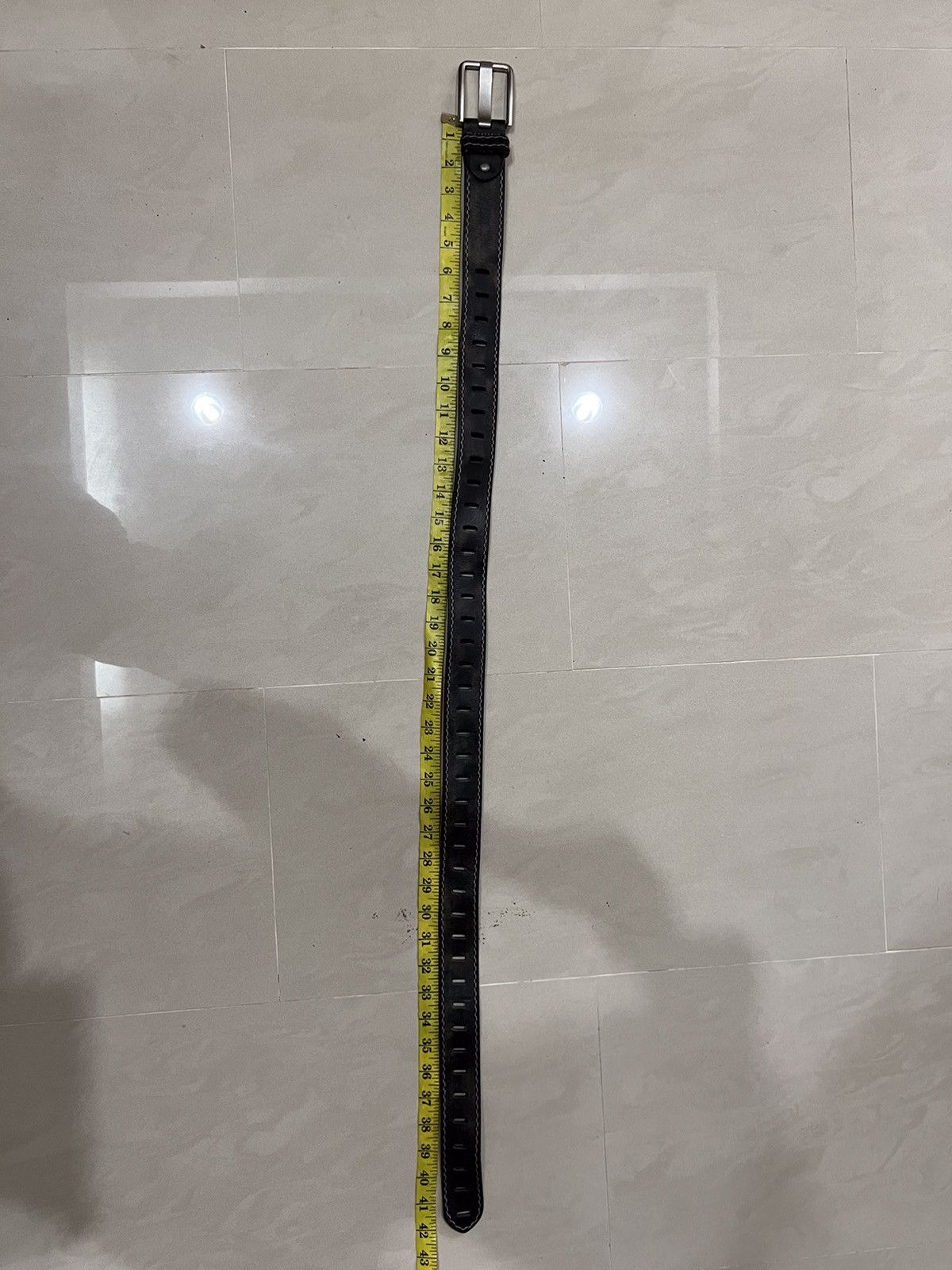 Leather UnBrand Leather Buckle Belt Size ONE SIZE - 9 Thumbnail