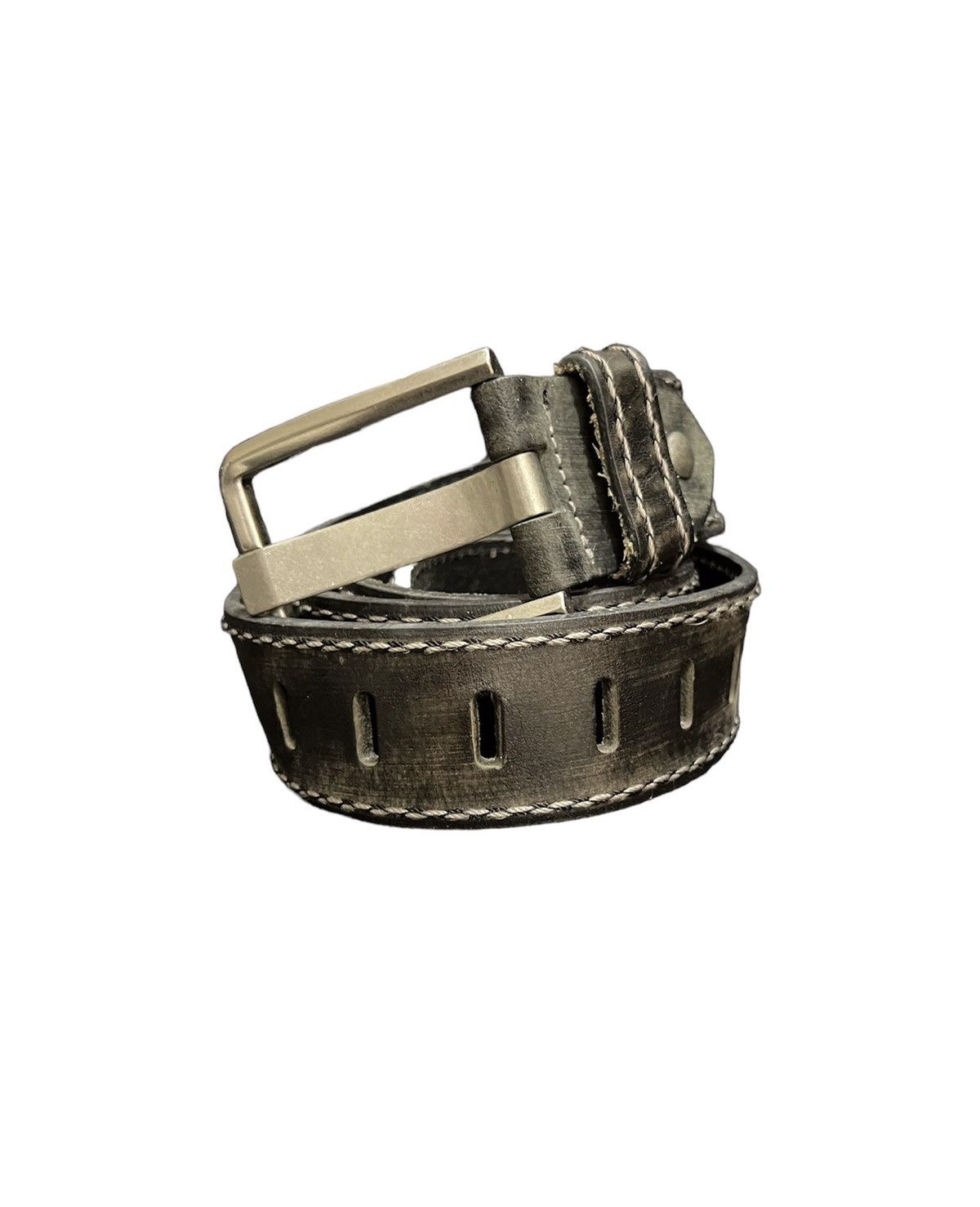 image of Unbrand Leather Buckle Belt, Men's