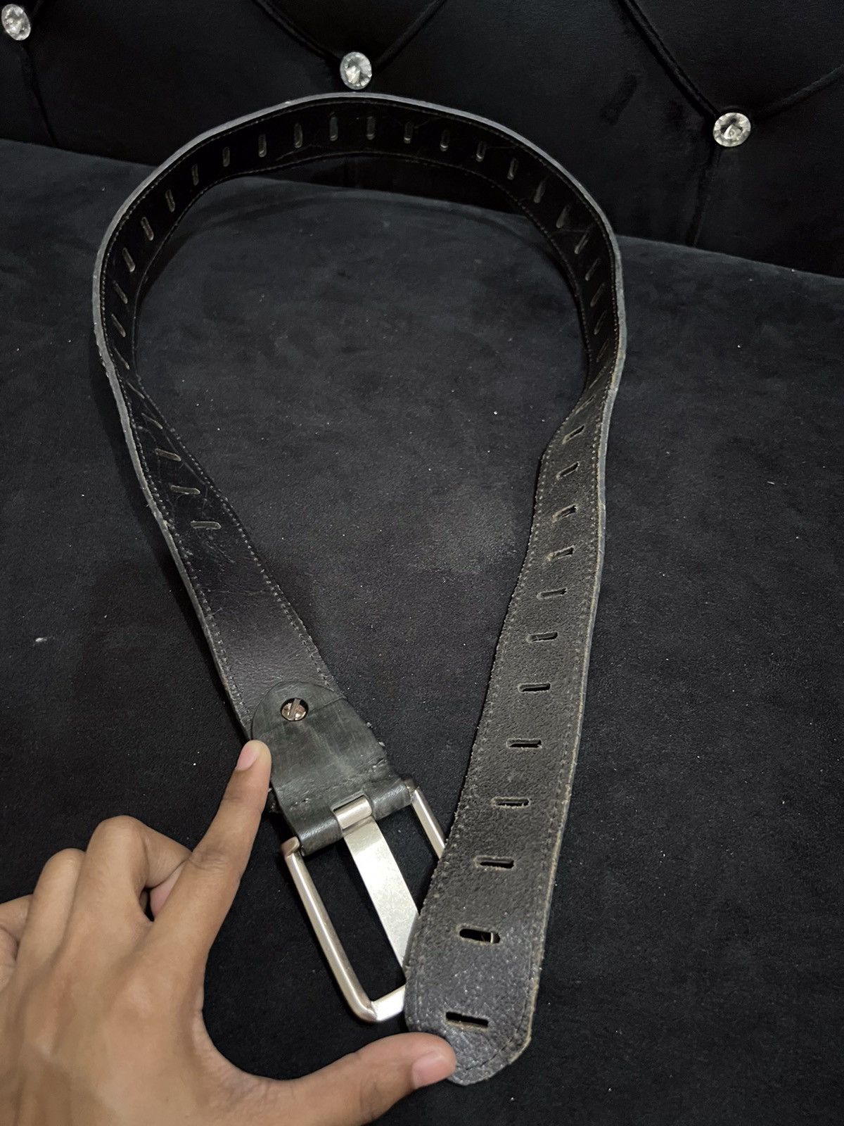 Leather UnBrand Leather Buckle Belt Size ONE SIZE - 7 Thumbnail