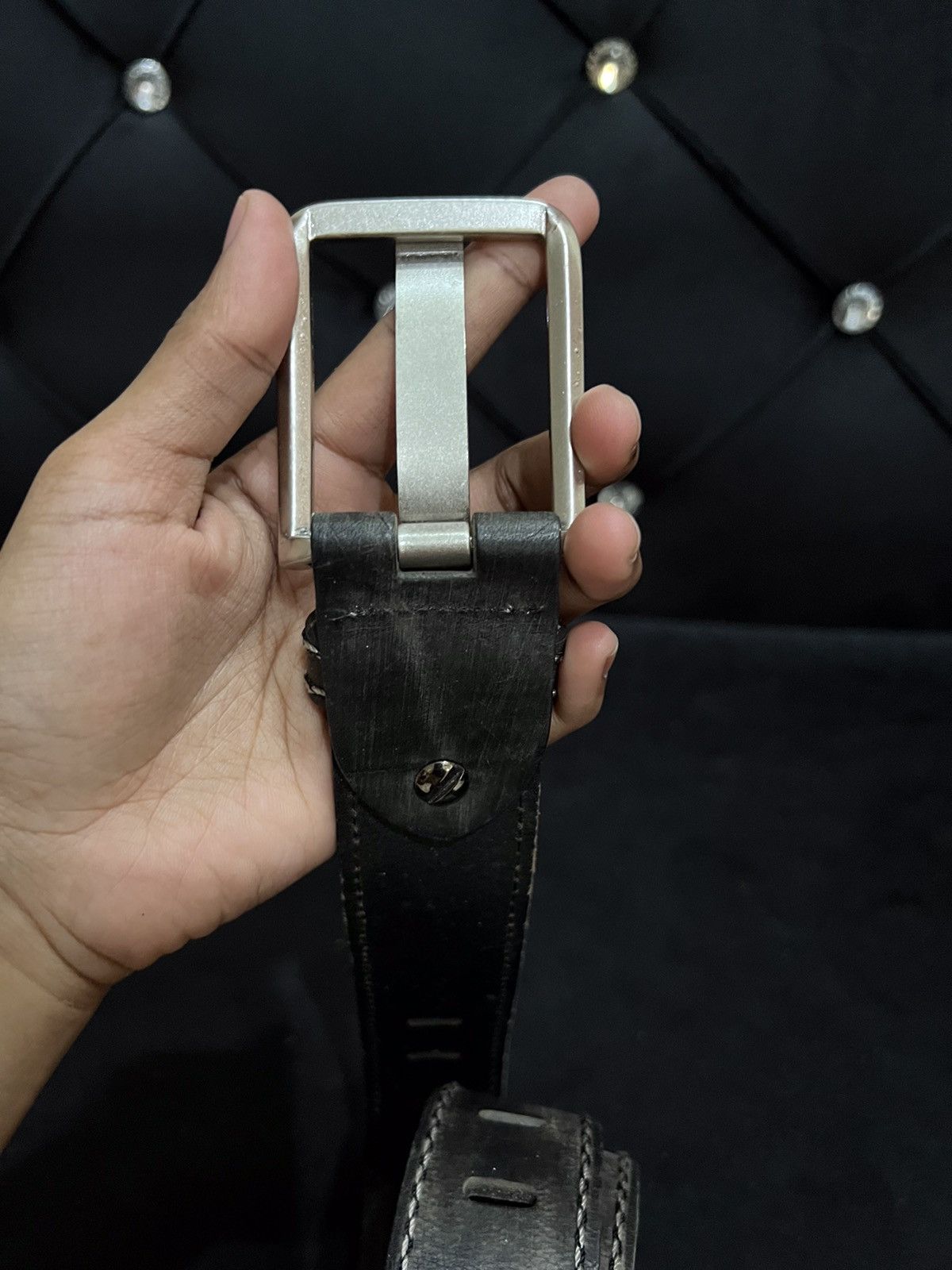Leather UnBrand Leather Buckle Belt Size ONE SIZE - 4 Thumbnail