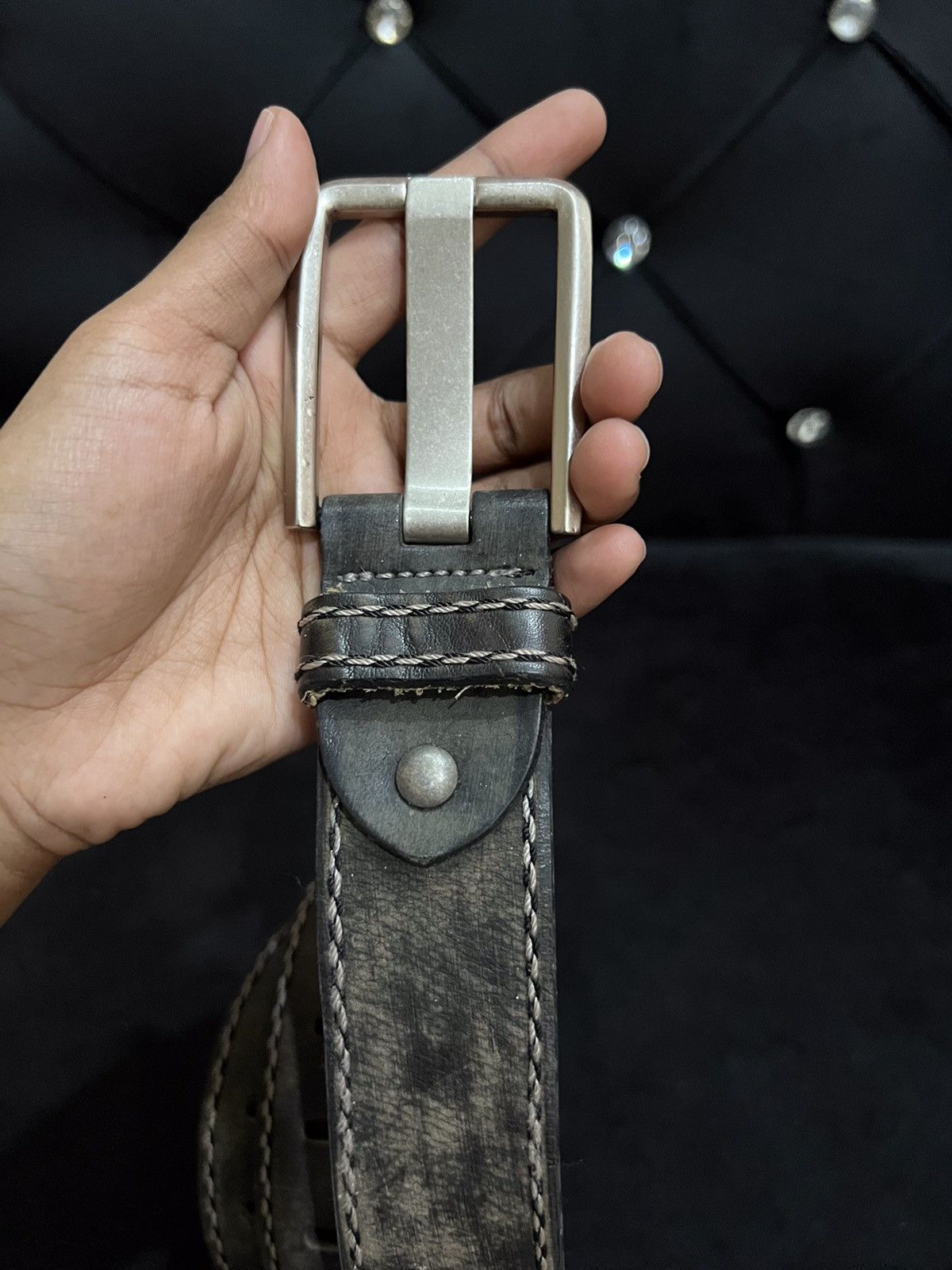 Leather UnBrand Leather Buckle Belt Size ONE SIZE - 5 Thumbnail