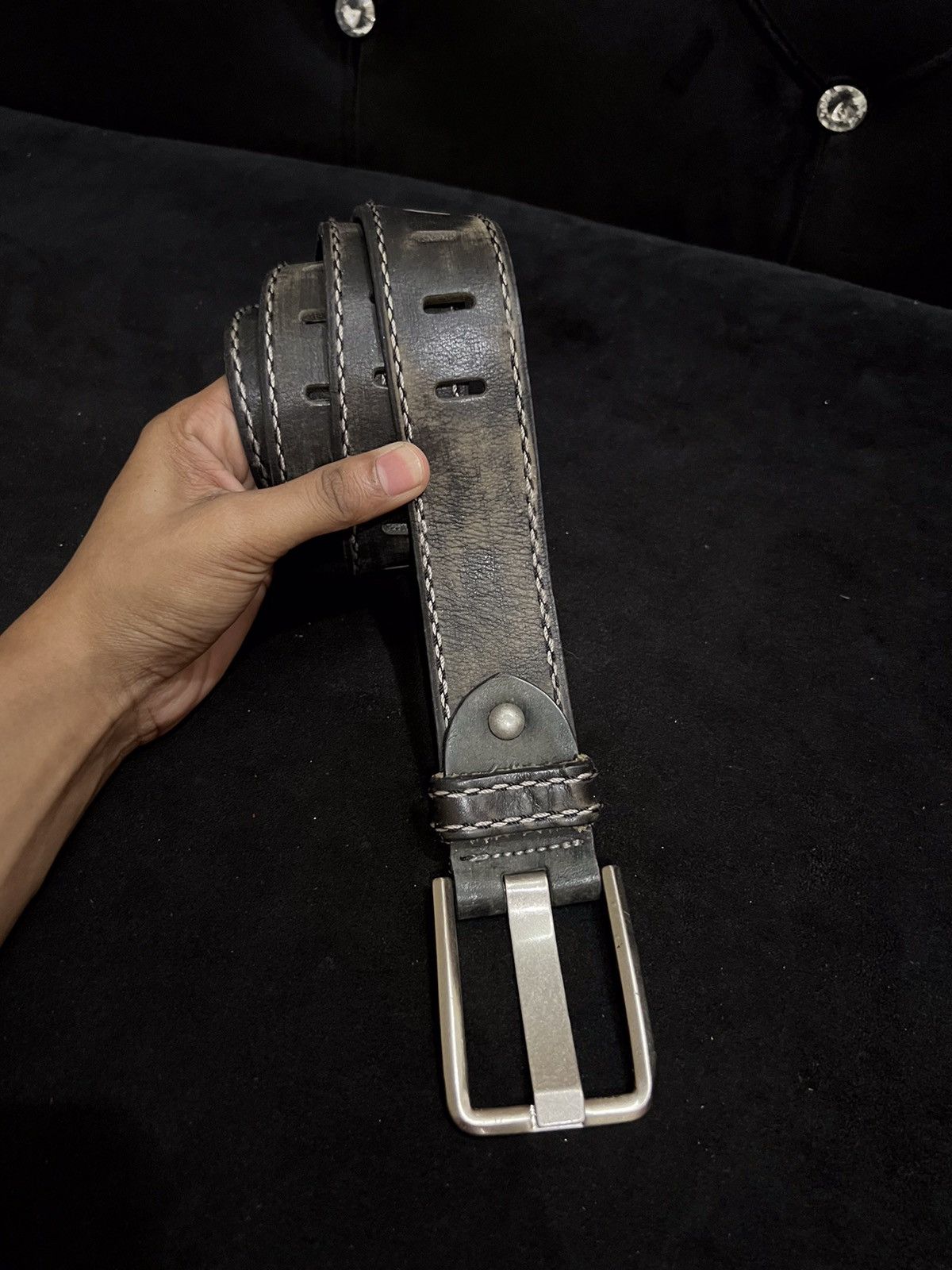 Leather UnBrand Leather Buckle Belt Size ONE SIZE - 3 Thumbnail