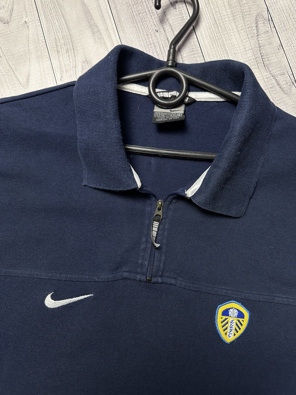 Nike × Vintage Vintage Nike Leeds soccer polo shirt size L Size US L / EU 52-54 / 3 - 3 Thumbnail