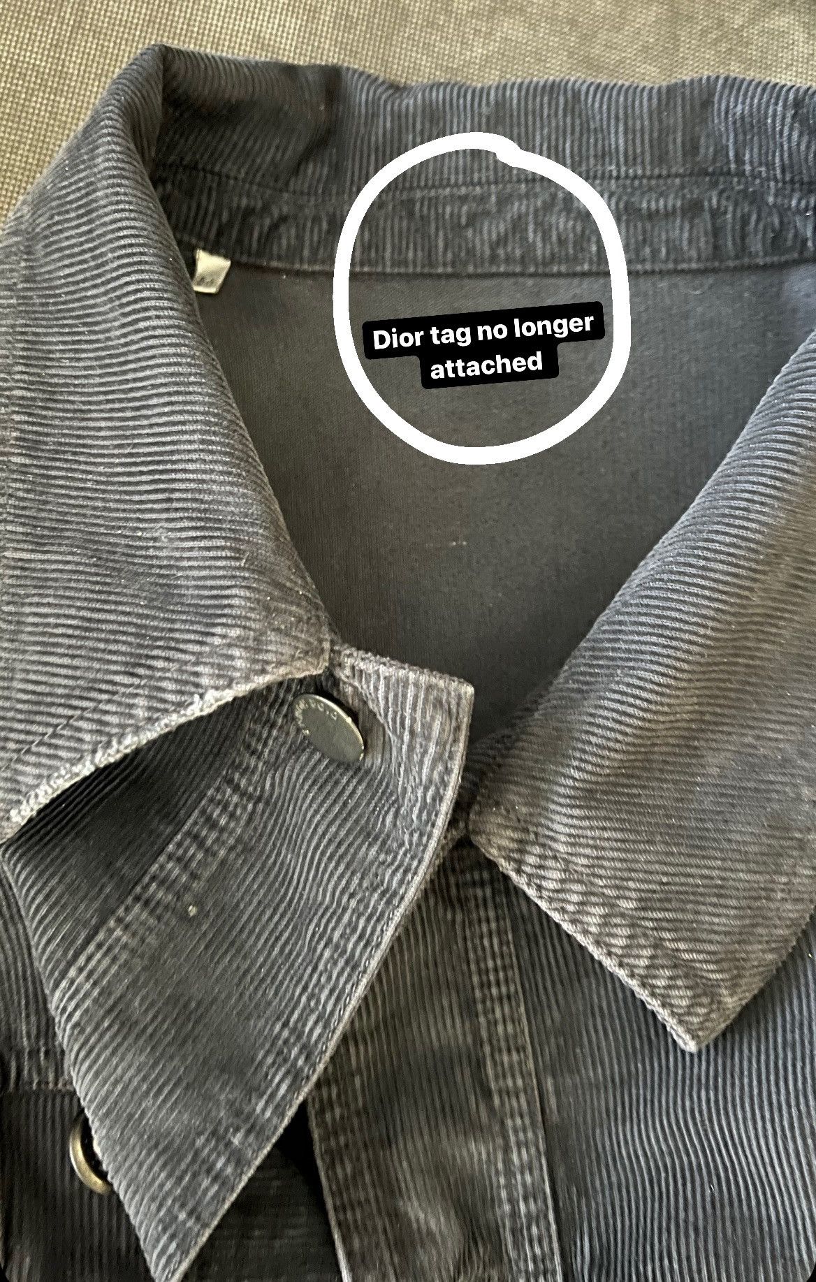 Dior × Hedi Slimane AW04 Dior Homme Hedi Slimane Black Corduroy Trucker Jacket Size US L / EU 52-54 / 3 - 7 Thumbnail