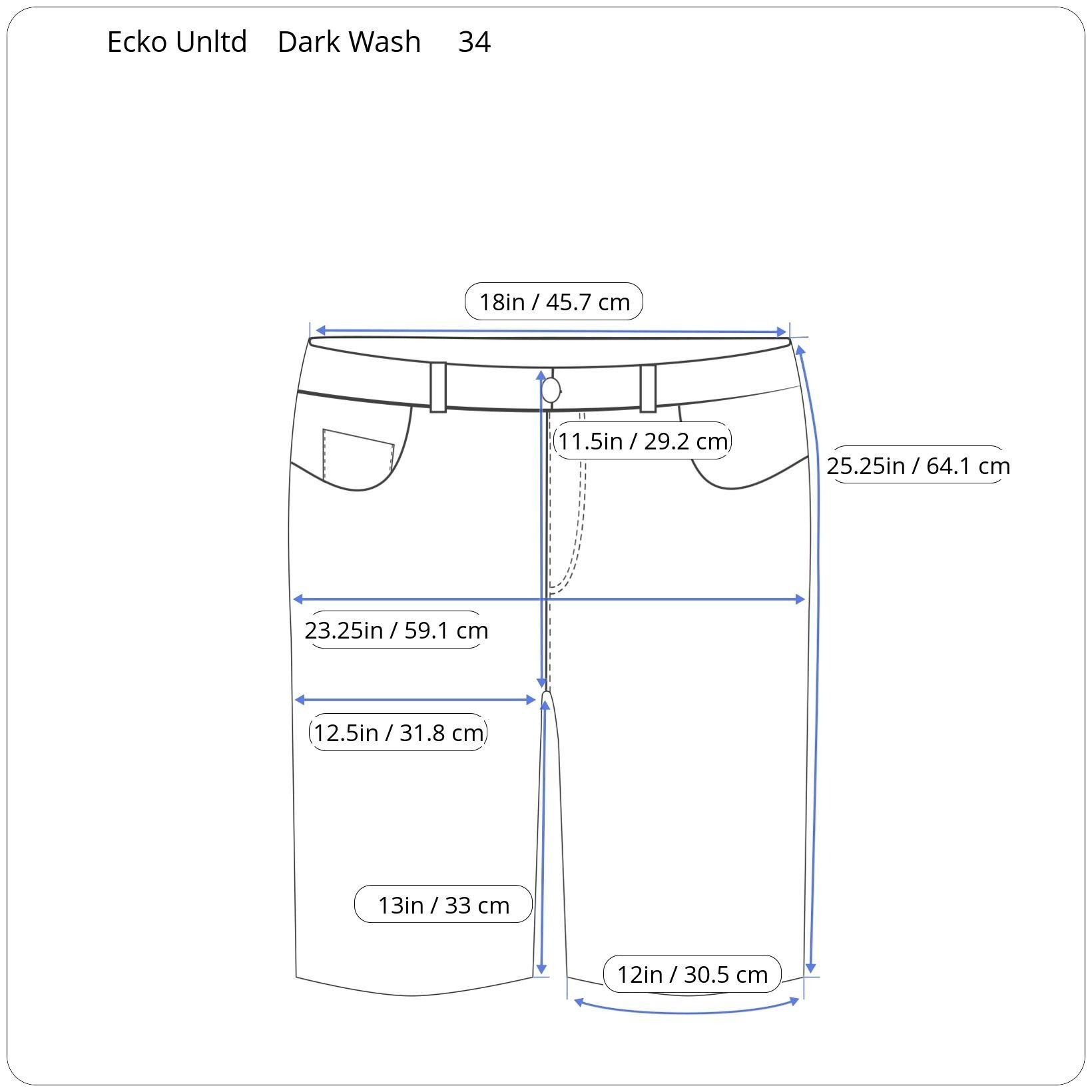 Ecko Unltd. × JNCO × Vintage Ecko Unltd Y2K Dark Wash Denim Baggy-Fit Jorts Shorts Size US 34 / EU 50 - 8 Thumbnail