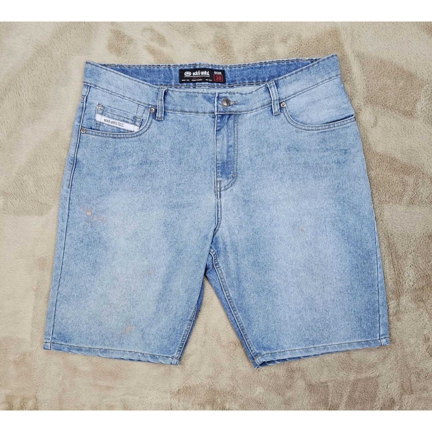 Vintage Ecko Unltd Y2K Light Blue Denim Baggy-Fit Jorts Shorts | Grailed