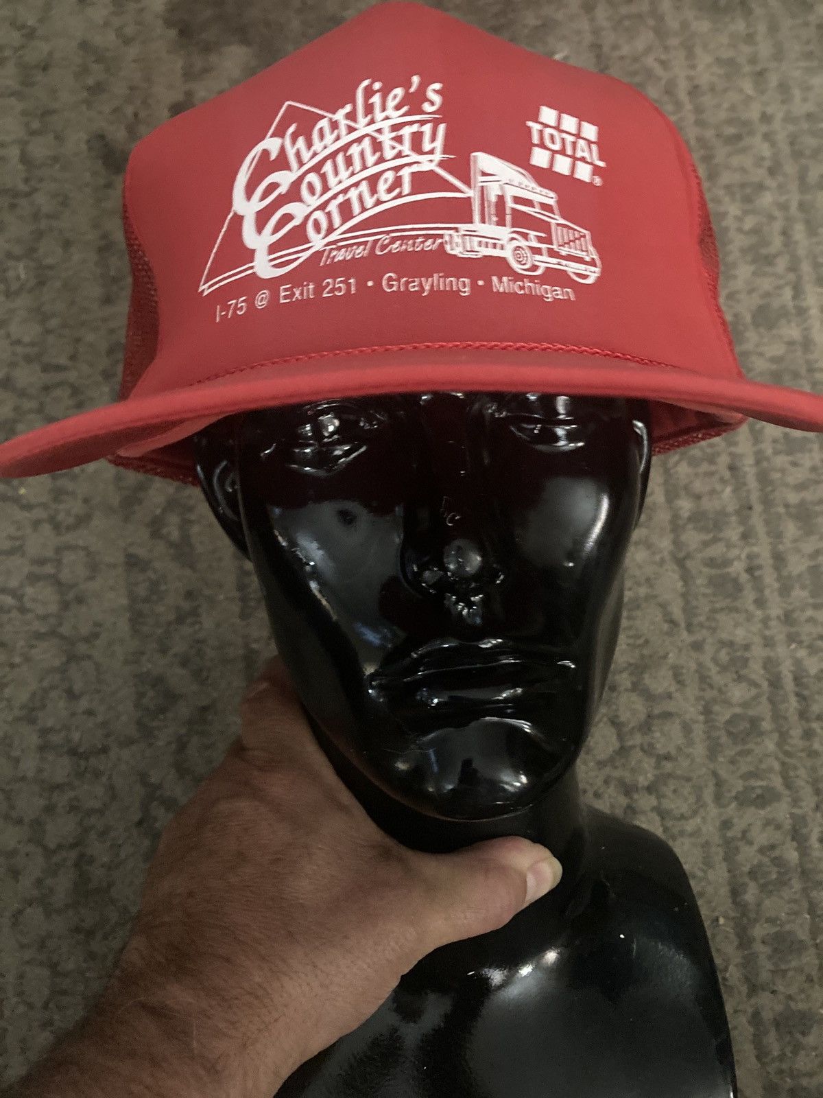 Vintage Charlie’s Country Corner Grayling Michigan Hat Travel Center Size ONE SIZE - 3 Thumbnail