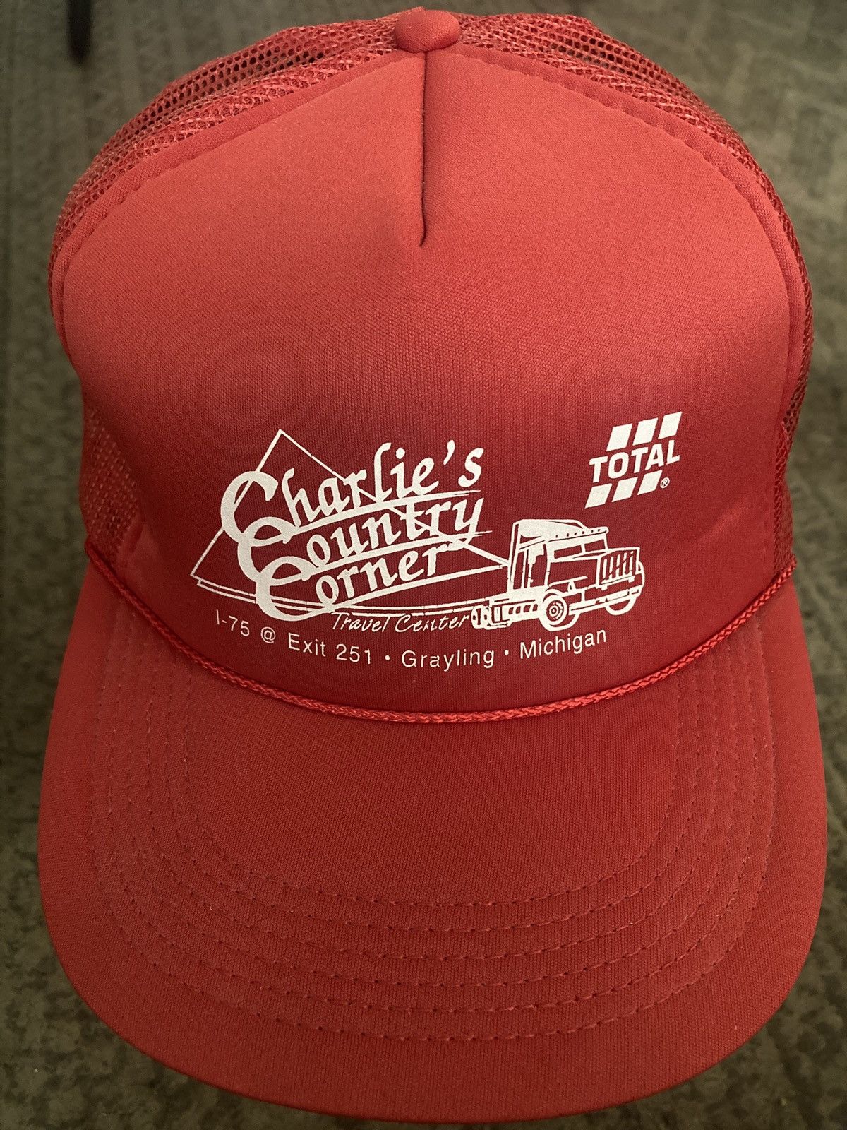 Vintage Charlie’s Country Corner Grayling Michigan Hat Travel Center Size ONE SIZE - 1 Thumbnail