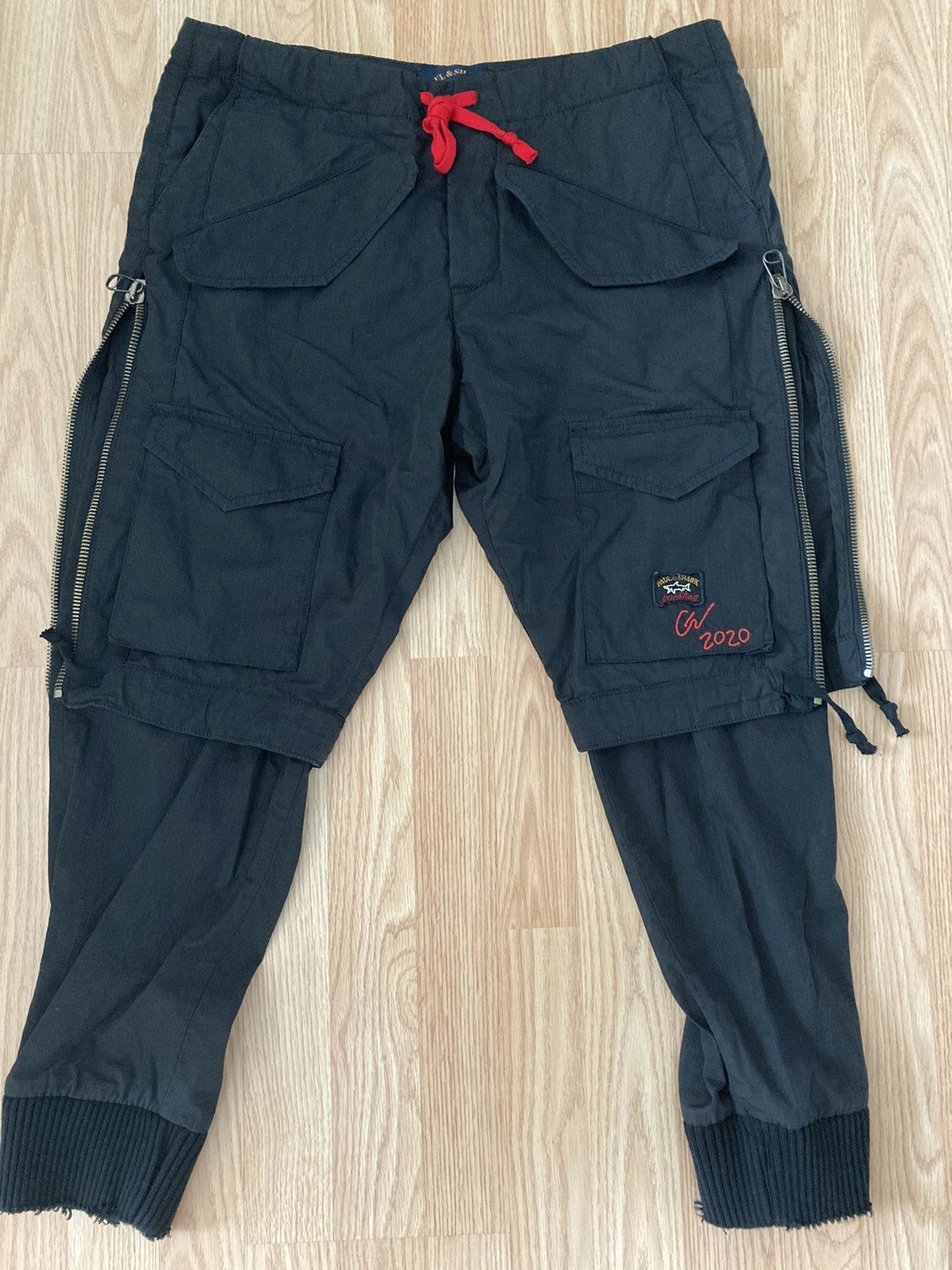 image of Greg Lauren x Paul Shark Double Pants in Black, Men's (Size 32)