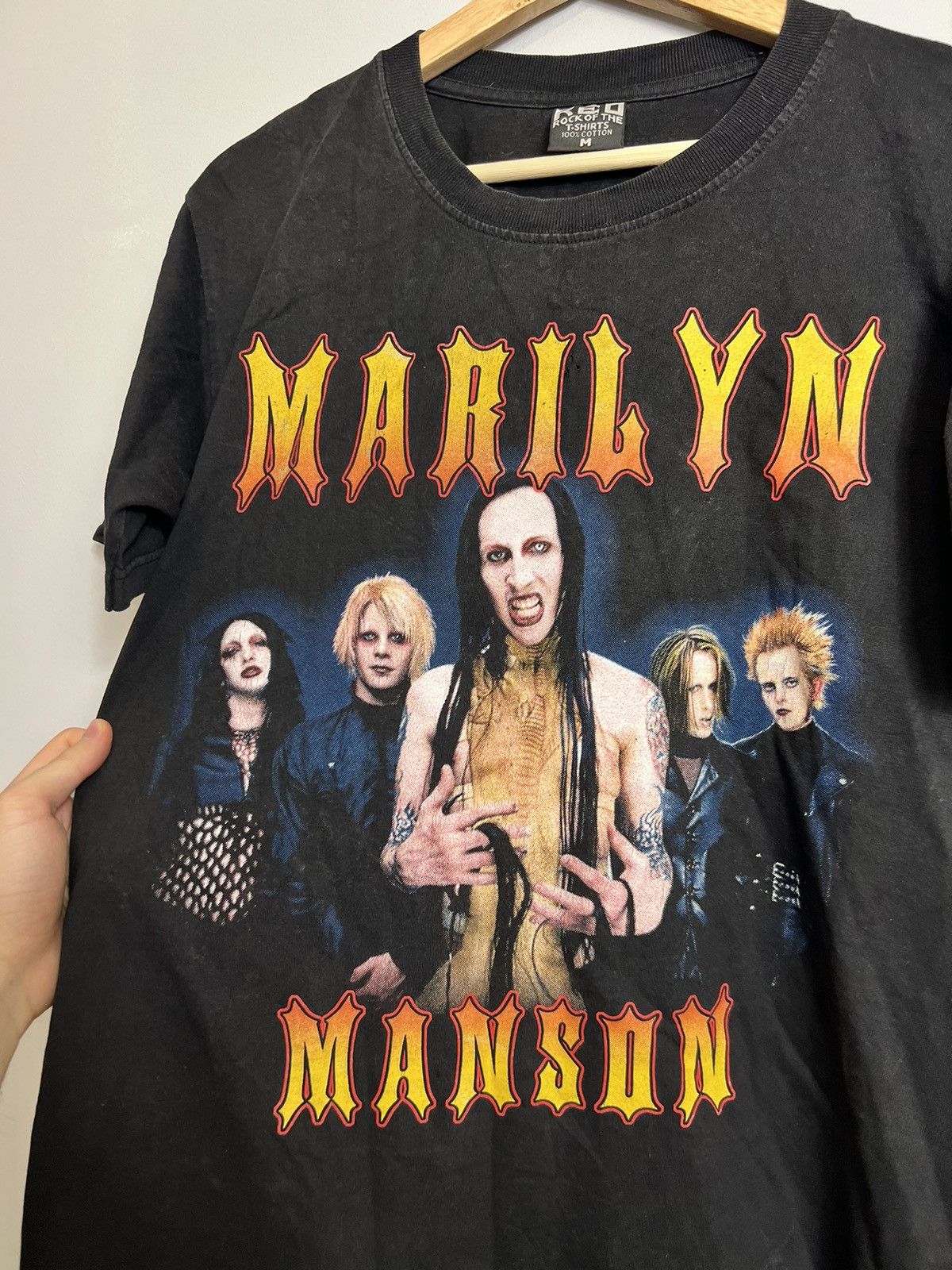 Band Tees Rare Vintage 00s Marilyn Manson Tour Metal Band Tee Faded Size US M / EU 48-50 / 2 - 3 Thumbnail